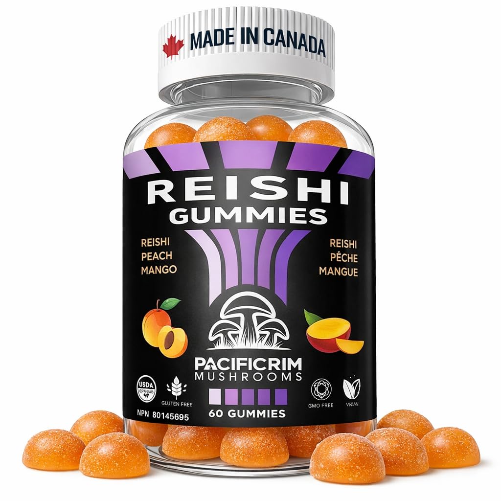 Pacific Rim Mushrooms Reishi Relax Organic Mushroom 60 Gummies