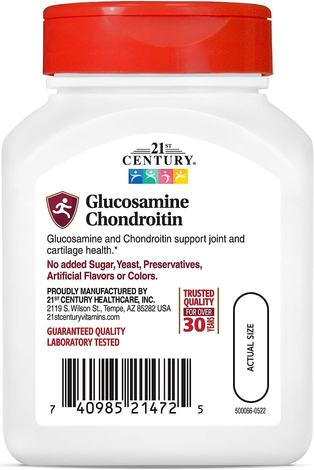 21st Century Glucosamine Chondroitin Original Strength Capsules, 60 Count