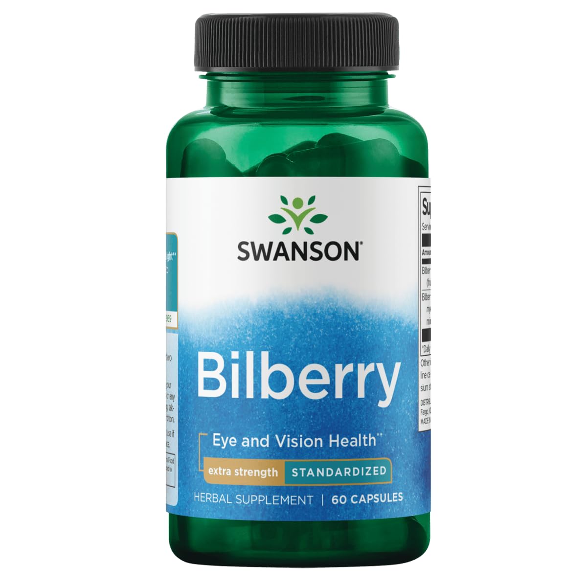 Swanson Extra-Strength Bilberry (Standardized) 100 mg Capsules, 60 Count