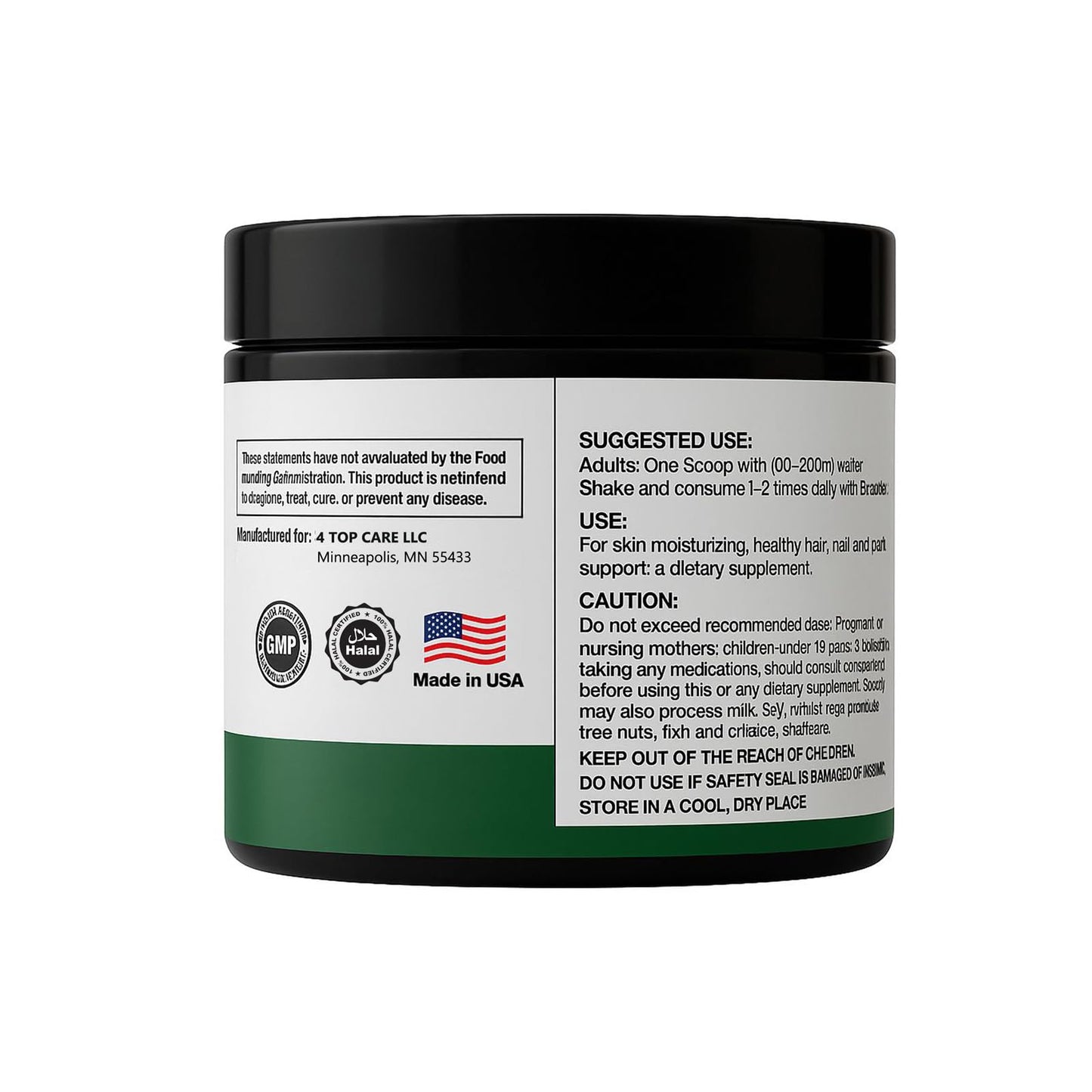 H4U Advanced Collagen Powder with Vitamin C and Biotin Unflavored Collagen Supplement, 7 Ounces