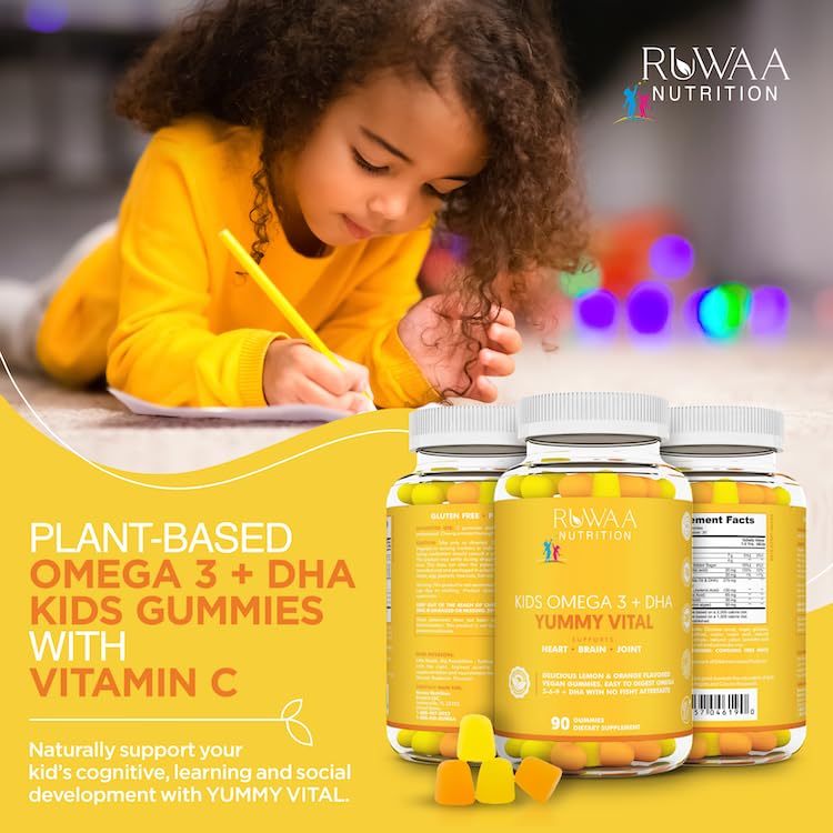 RUWAA NUTRITION Kids Omega 3 DHA EPA Gummies 540 Count
