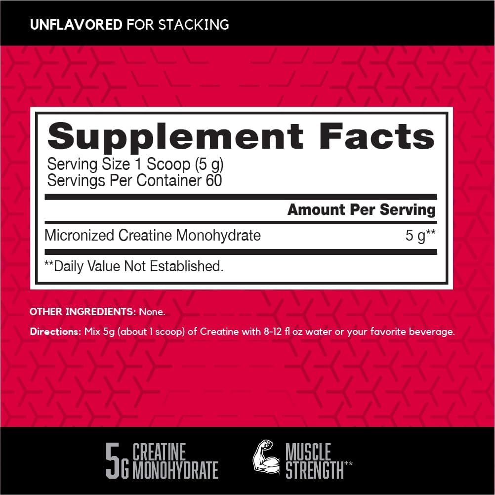 BSN Micronized Creatine Monohydrate Powder, 10.9 oz