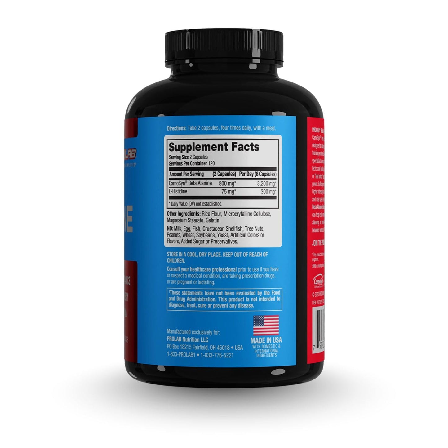 ProLab Beta Alanine Extreme 3200mg w/Carnosyn Endurance Capsule 480