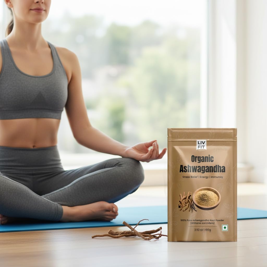 LIV FIT NATURALS Himalayan Ashwagandha Powder 3.5 Ounce