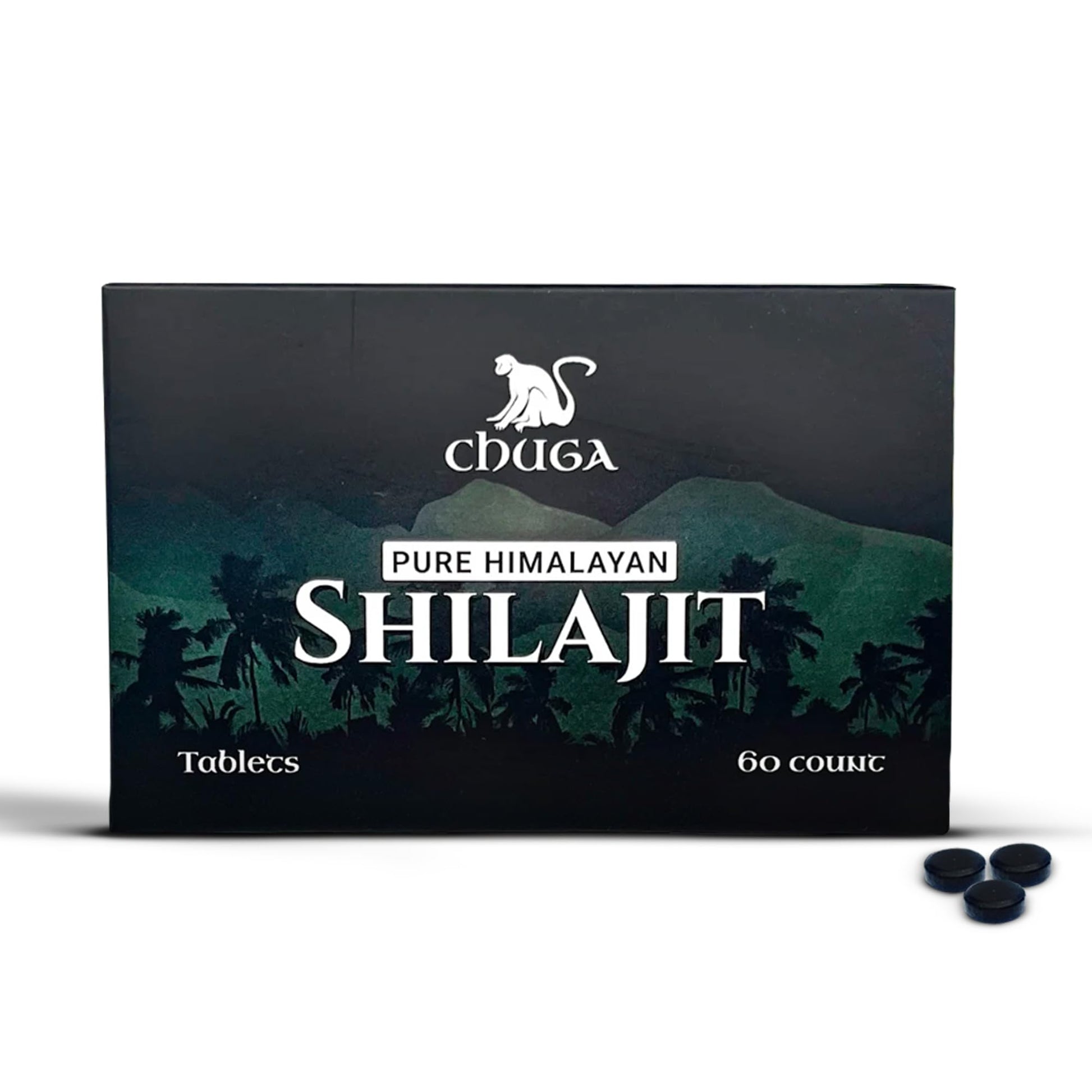 Chuga Shilajit Pure Himalayan Shilajit Tablets, 60 Tablets
