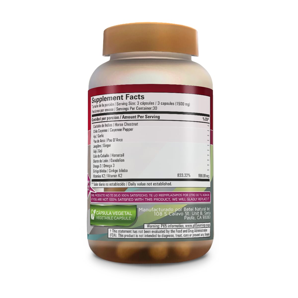 Betel Natural Circulamax Capsules 1 Count