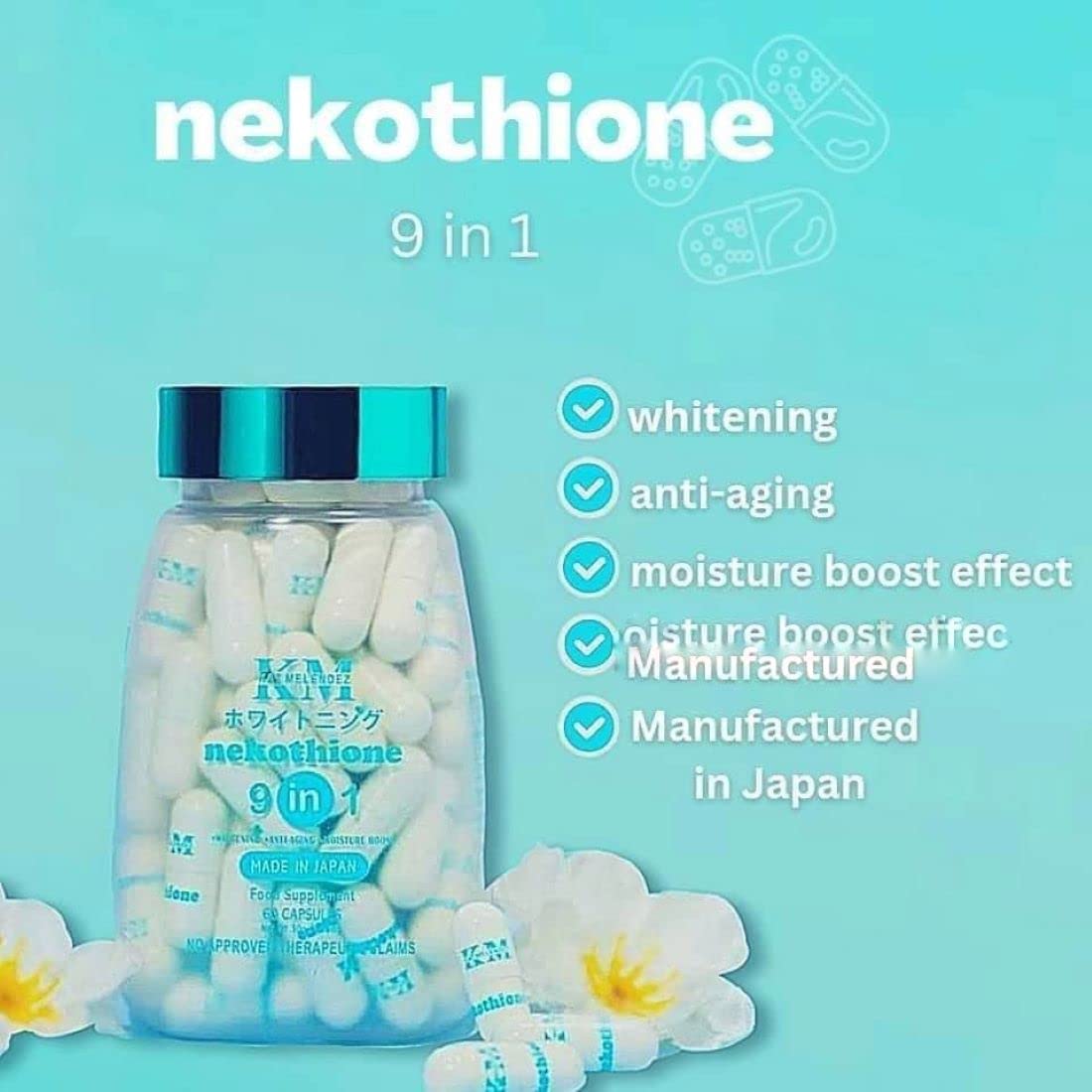 HerSkin NEKOTHIONE 9 in 1 by Kat Melendez Capsules 60 Count