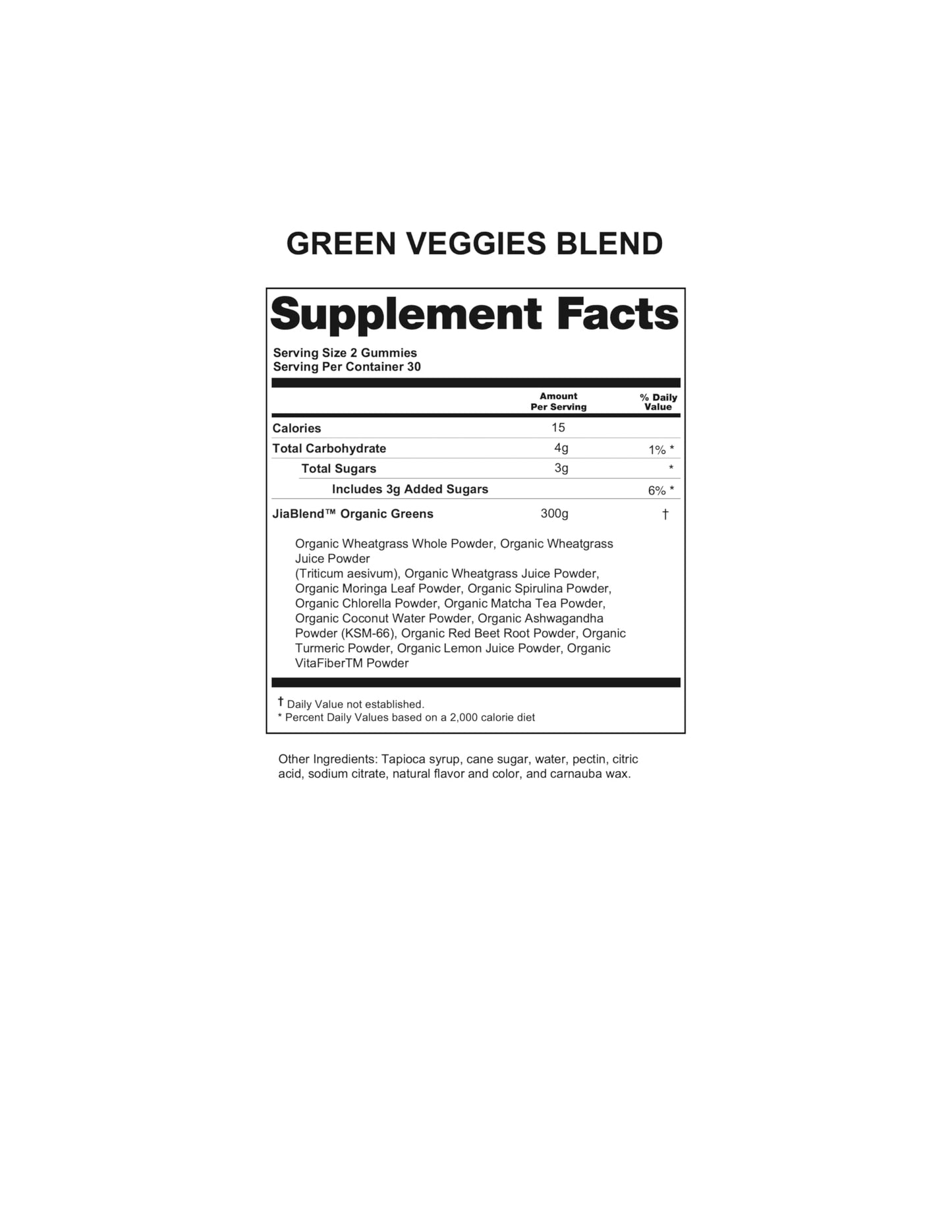VITA JKORE Green Veggies Supplement 60 Gummies