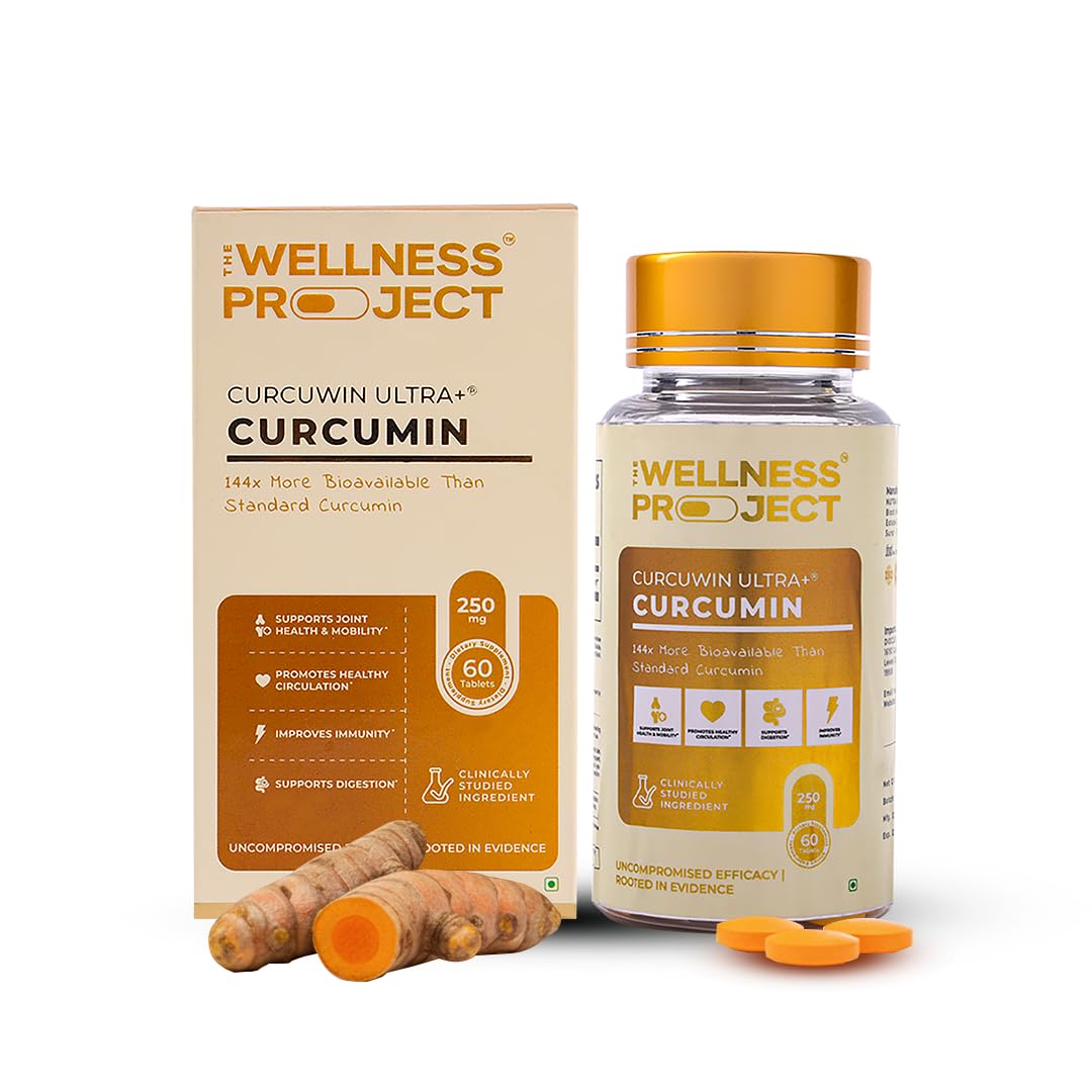 The Wellness Project Turmeric Curcumin with Curcuwin Ultra+ 250mg, 60 Tablets