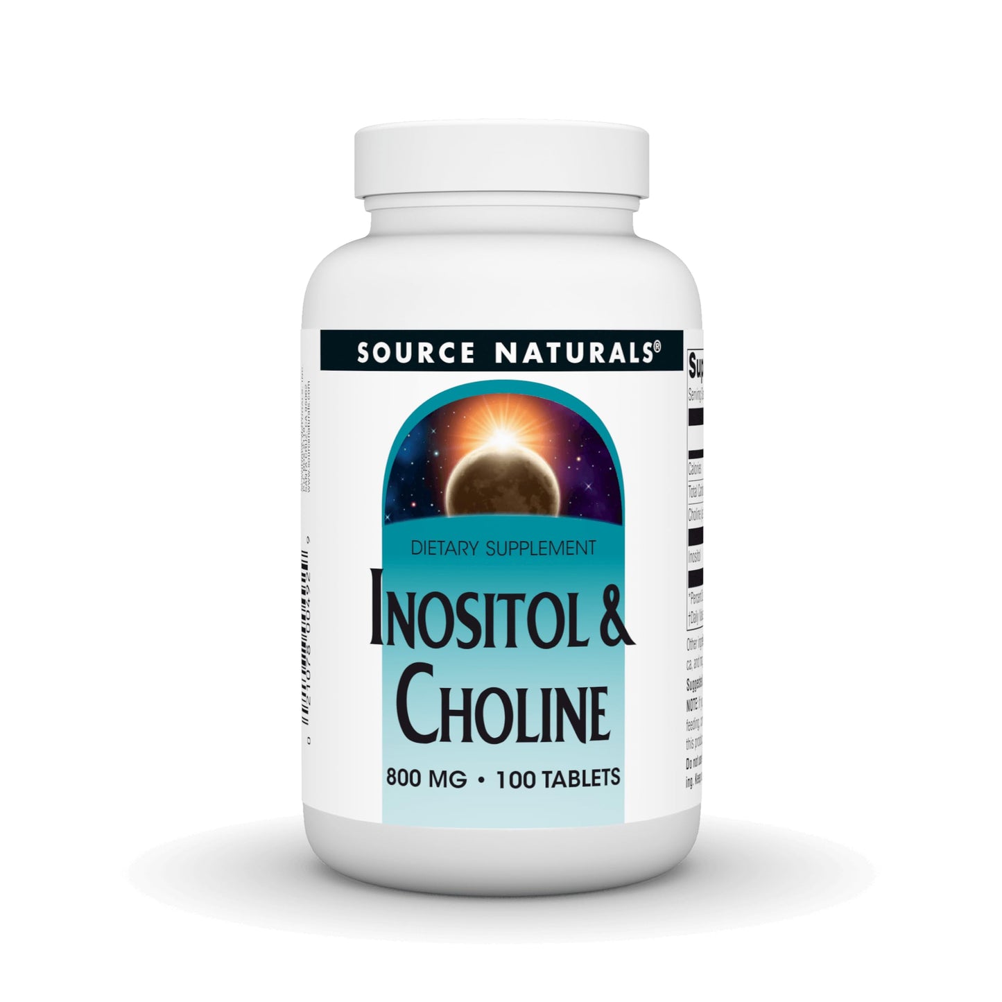Source Naturals Inositol & Choline 800 mg Tablet, 100 Tablets