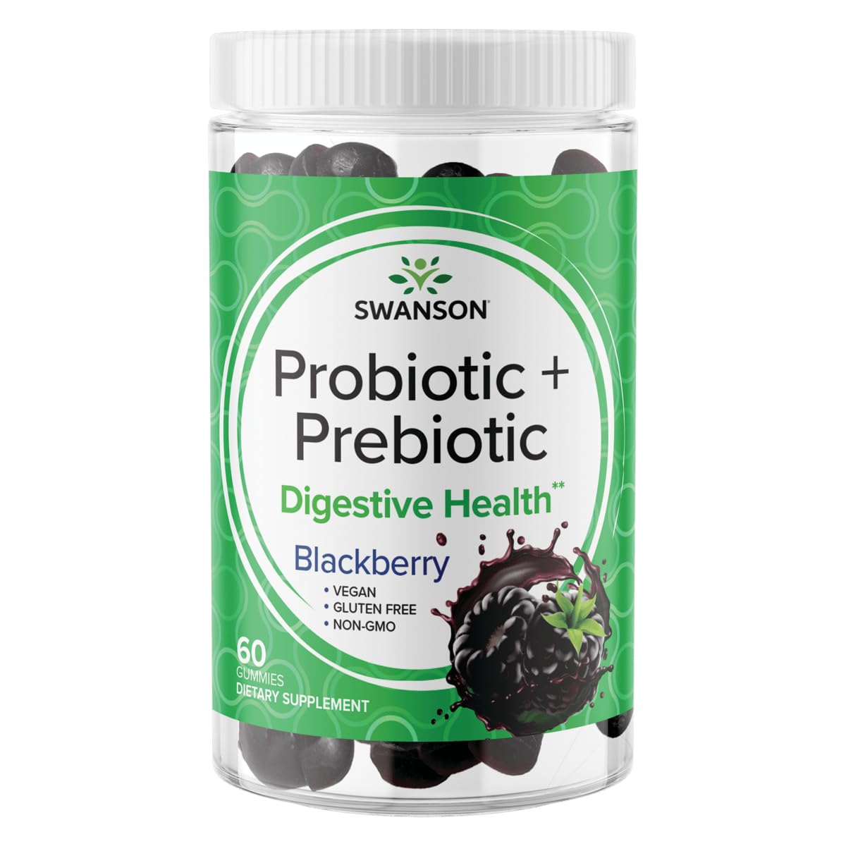 Swanson Probiotic + Prebiotic Gummies Capsule 60 Capsules