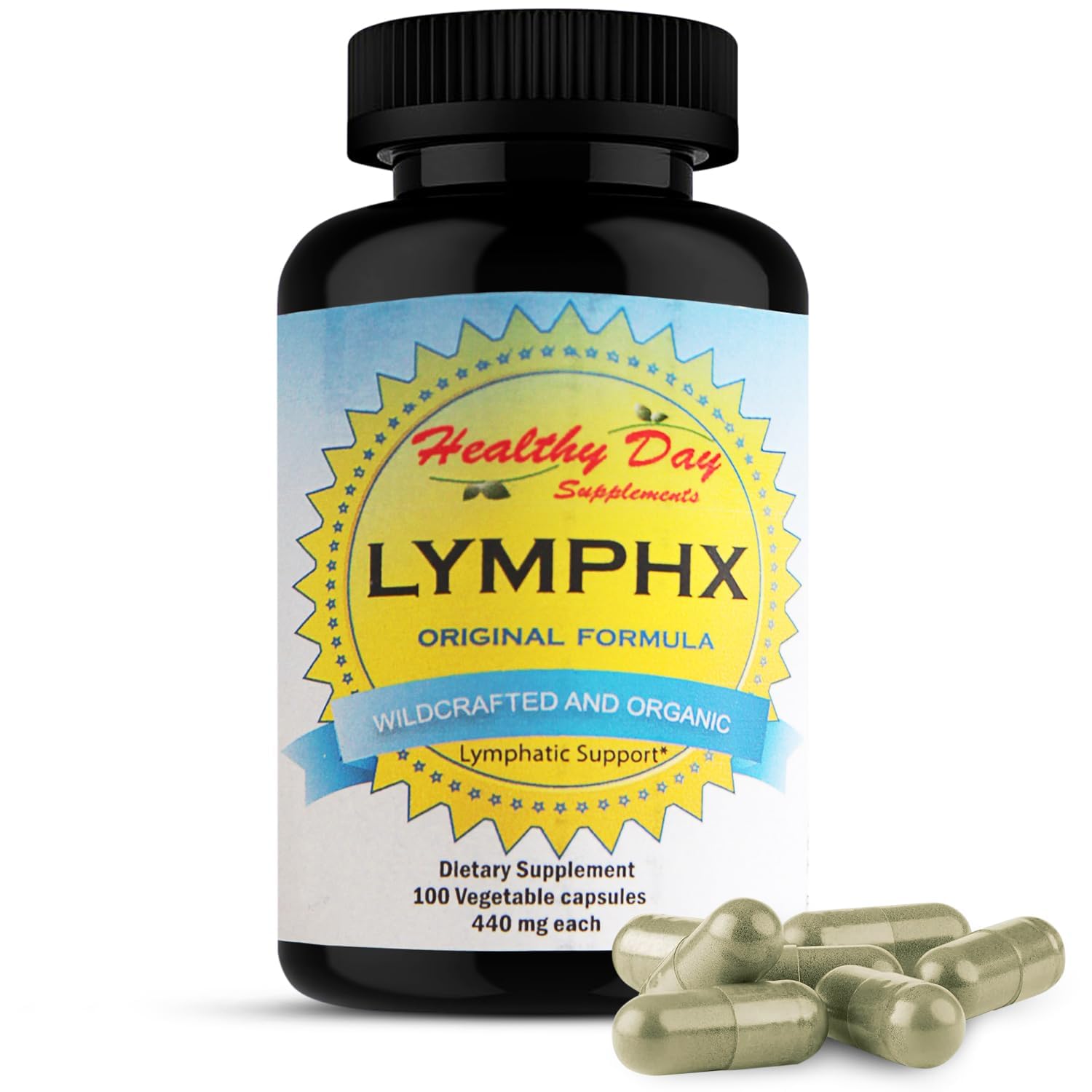 Healthy Day Supplements LymphX Liver Milk Thistle Herbal Supplement Capsule, 100 Capsules