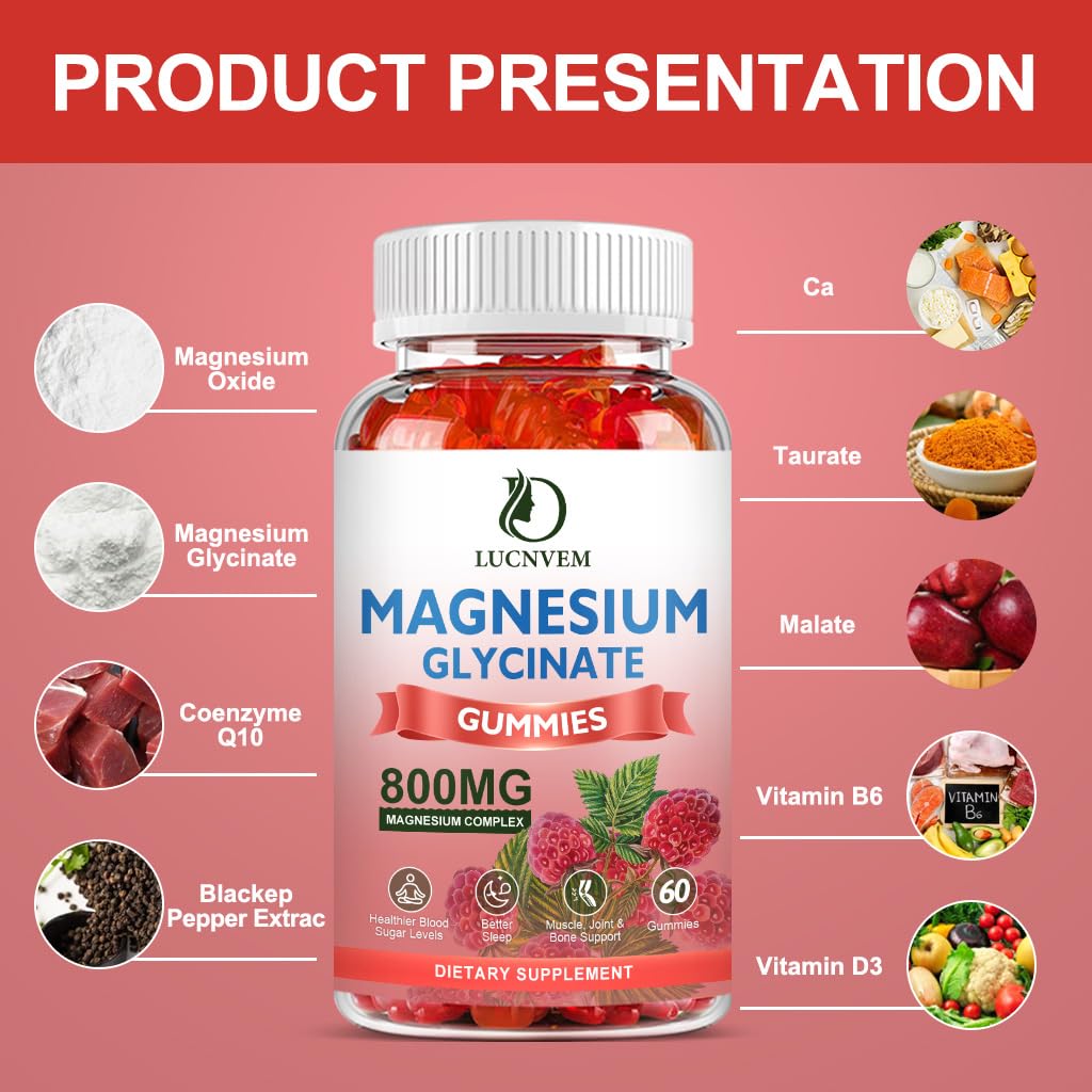 LUCNVEM Magnesium Glycinate Gummy 180