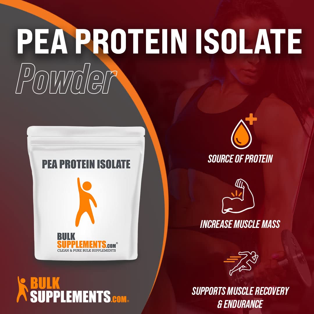 BulkSupplements Organic Pea Protein Powder, 2.2 lb Pack of 5