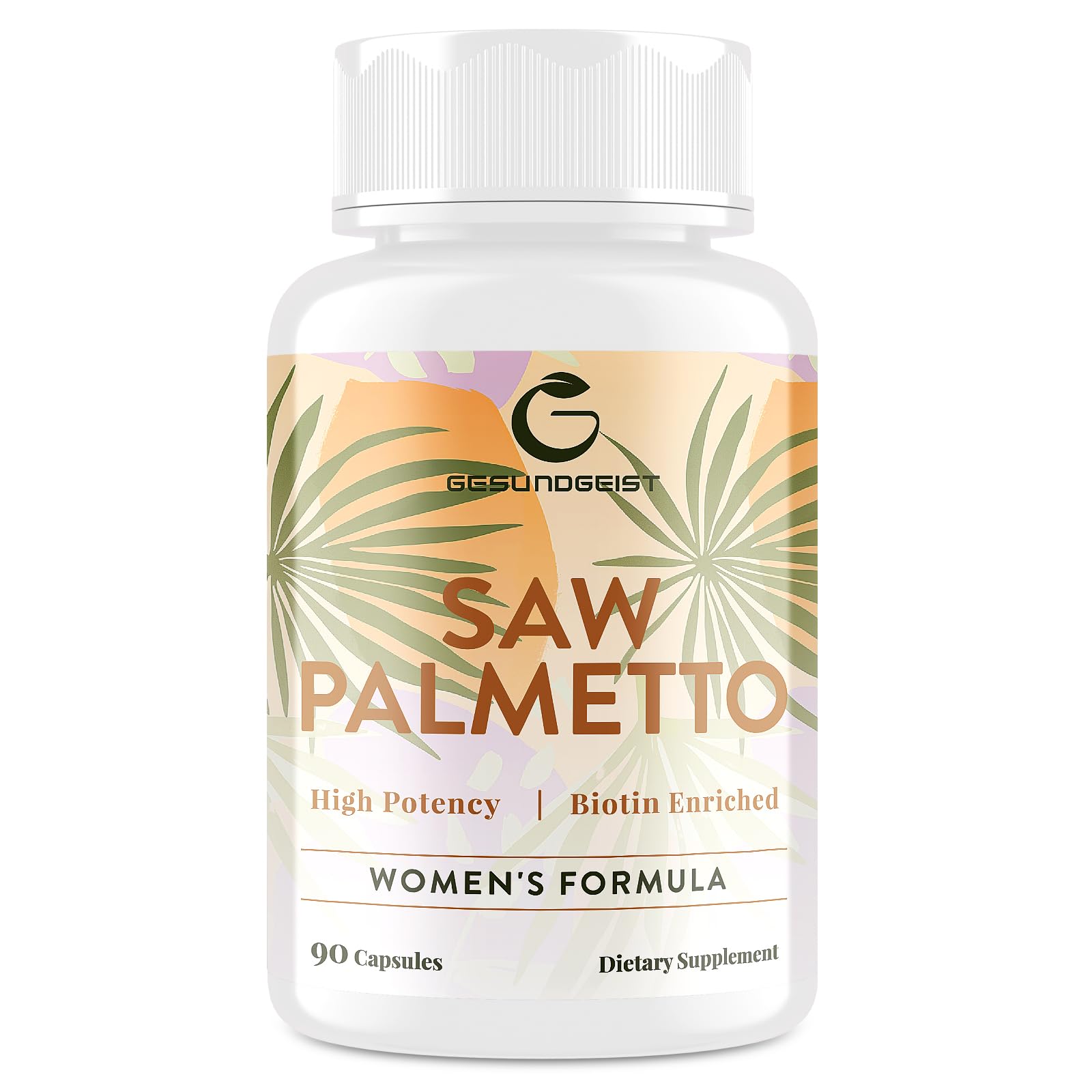 Gesundgeist Saw Palmetto for Women Hair Loss Capsule, 90 Capsules