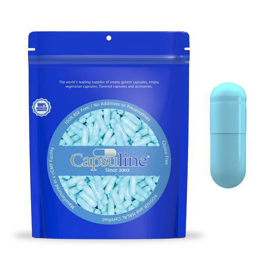 Capsuline Colored Size 00 Empty Vegan Capsules, 1000 Count