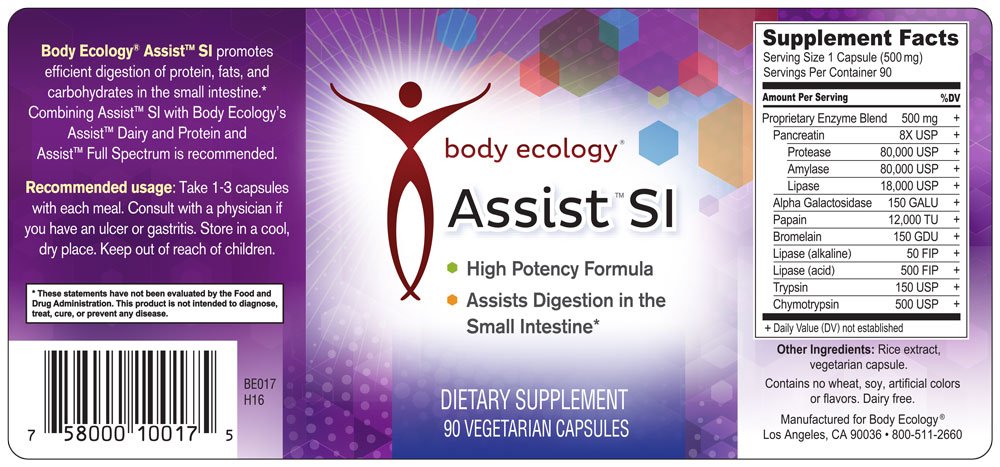 Bodycology Assist SI Small Intestine Digestion Enzymes Capsule 90 Count