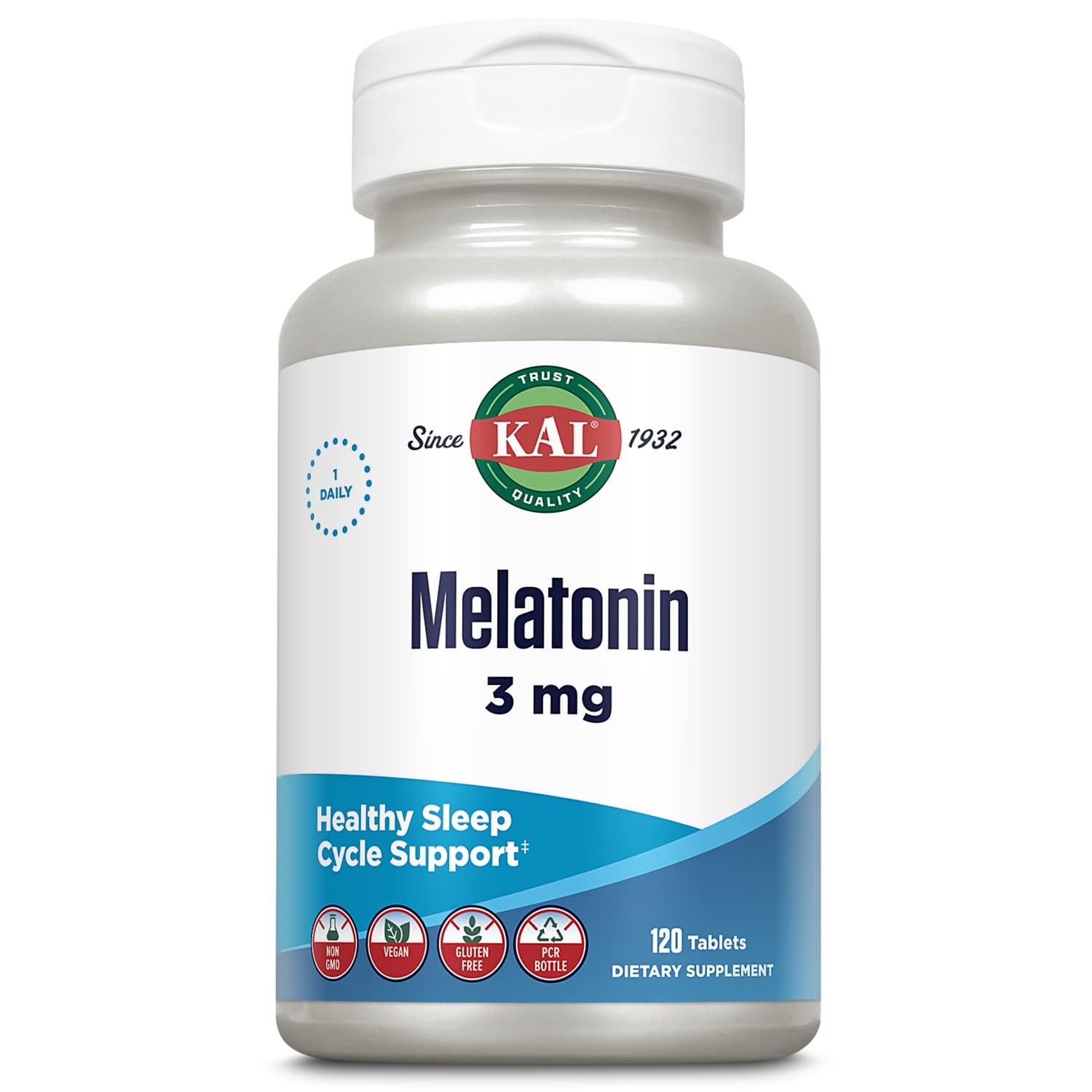 KAL Melatonin 3mg Sleep Aid Tablet, 120 Tablets