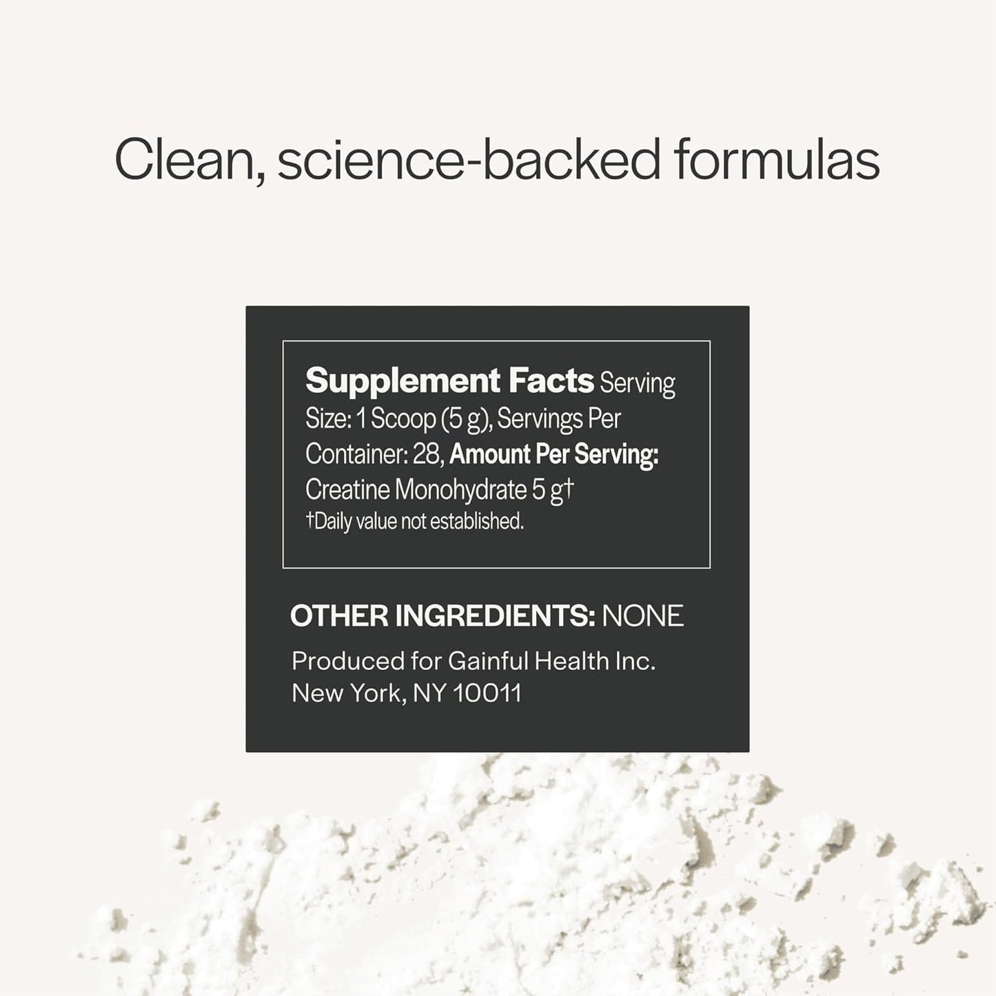 Gainful Creatine Powder, 5g Creatine Monohydrate, 28 Servings