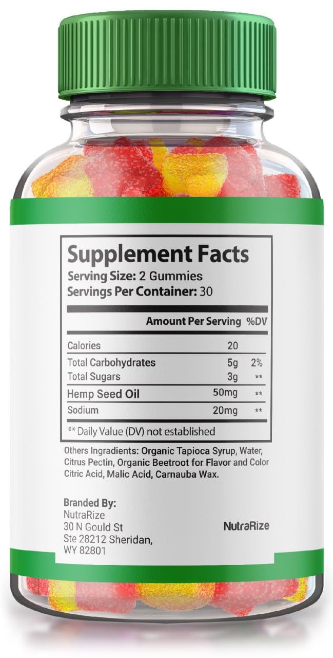 NutraRize Bliss Bites Hemp Gummies, 180 Gummies