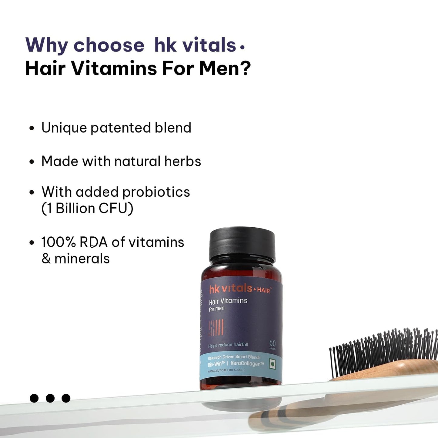 Generic Vitals Hair Vitamin with DHT Blockers 60 Capsules