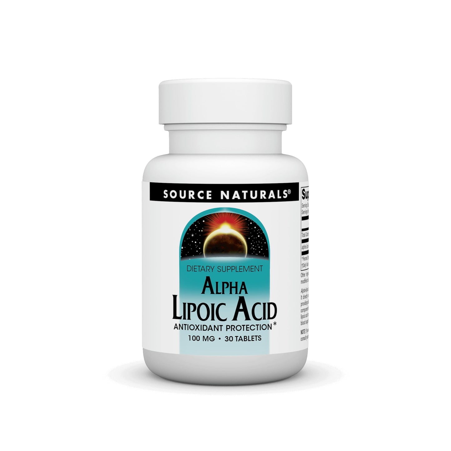 Source Naturals Alpha Lipoic Acid 100mg Tablet, 30 Tablets