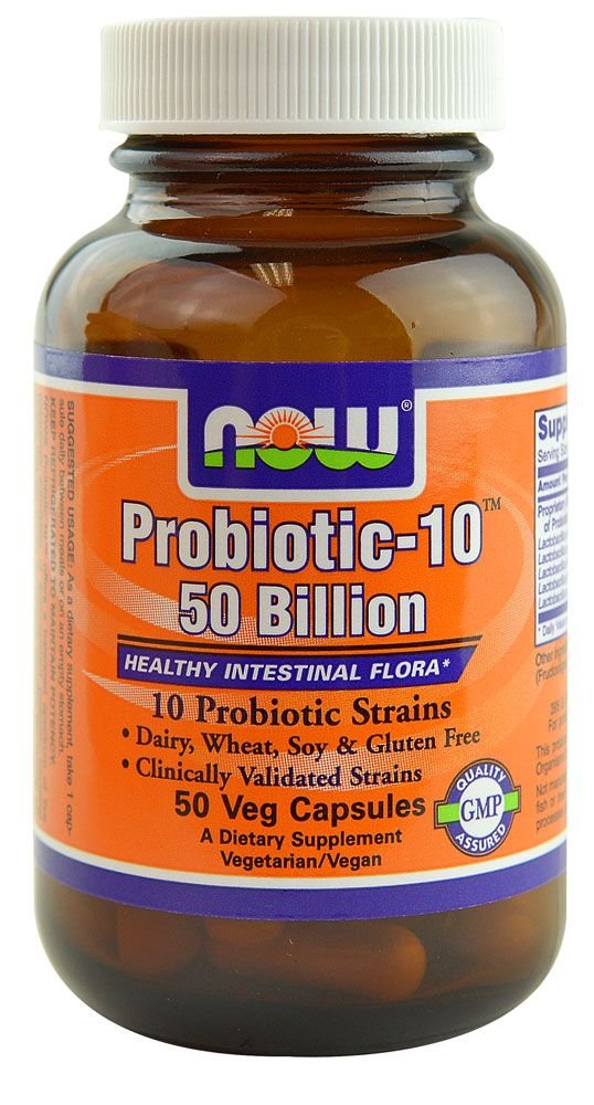 NOW Foods Probiotic 10-50 Billion Veg Capsules, 50 Count