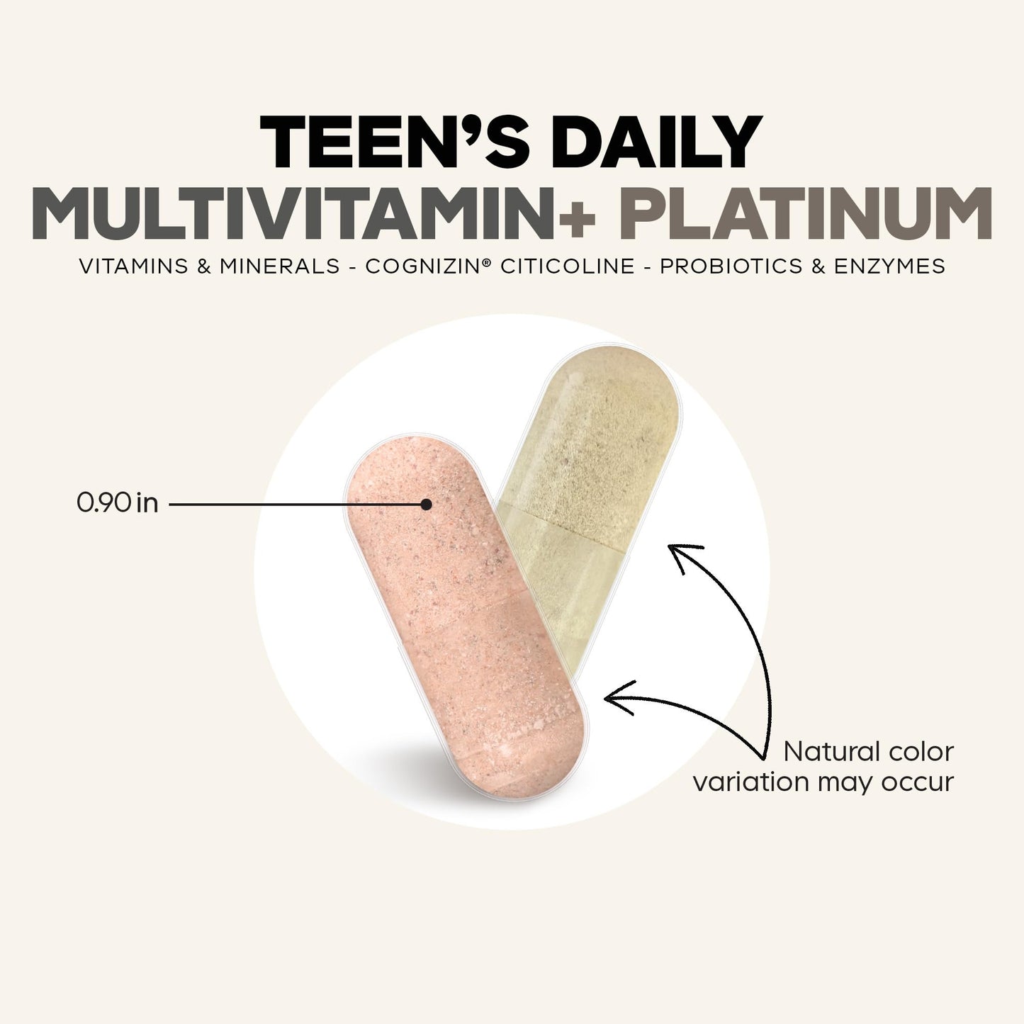 Codeage Teen Multivitamin+ Platinum Supplement 60 Capsules