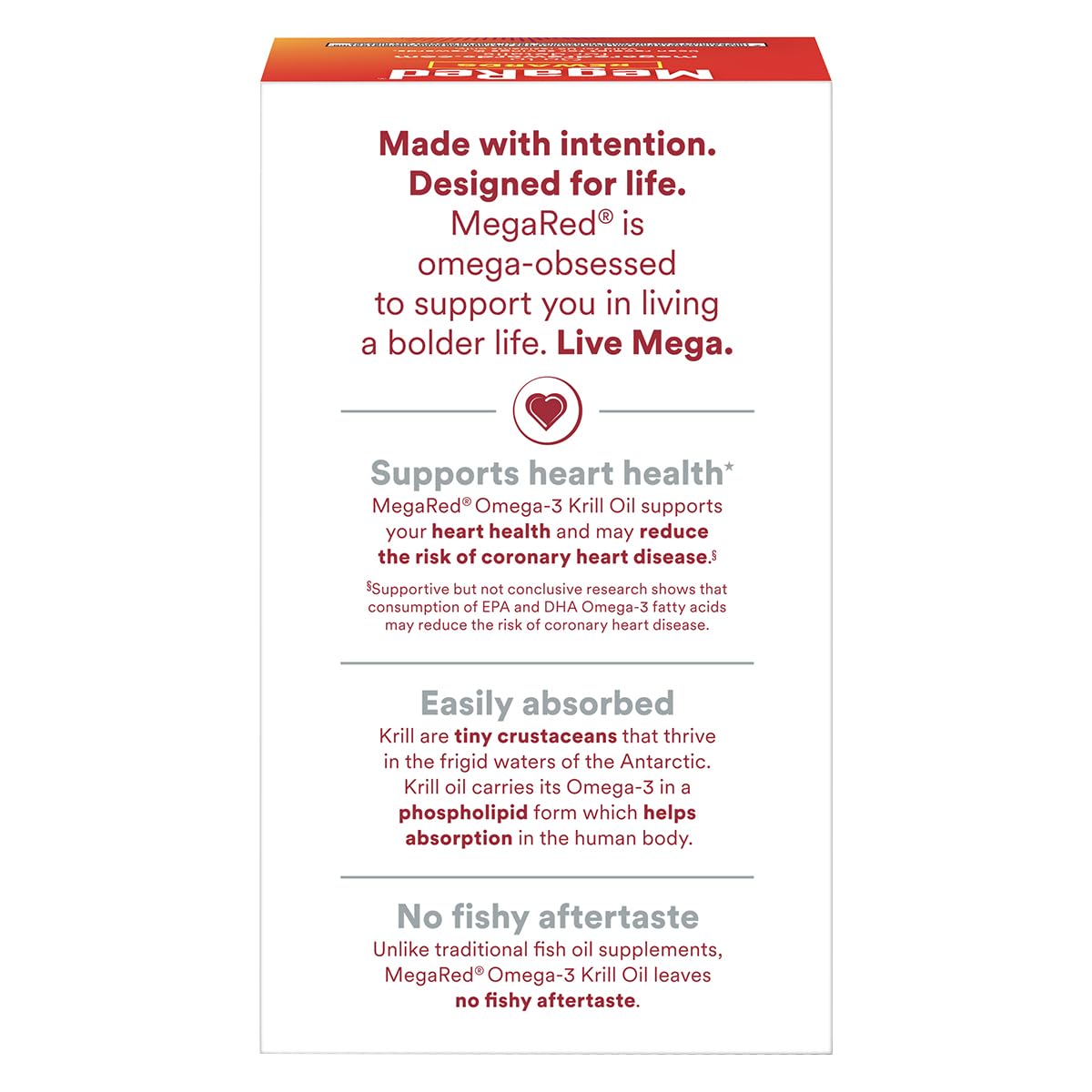 MegaRed Ultra Strength 1000mg Omega-3 Krill Oil Supplement with EPA/DHA, Astaxanthin & Phospholipids Softgels, 180 Count