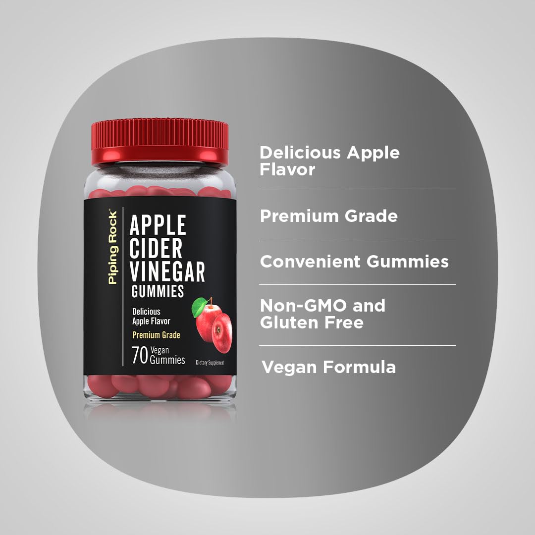 Piping Rock Apple Cider Vinegar Gummies 70 Count