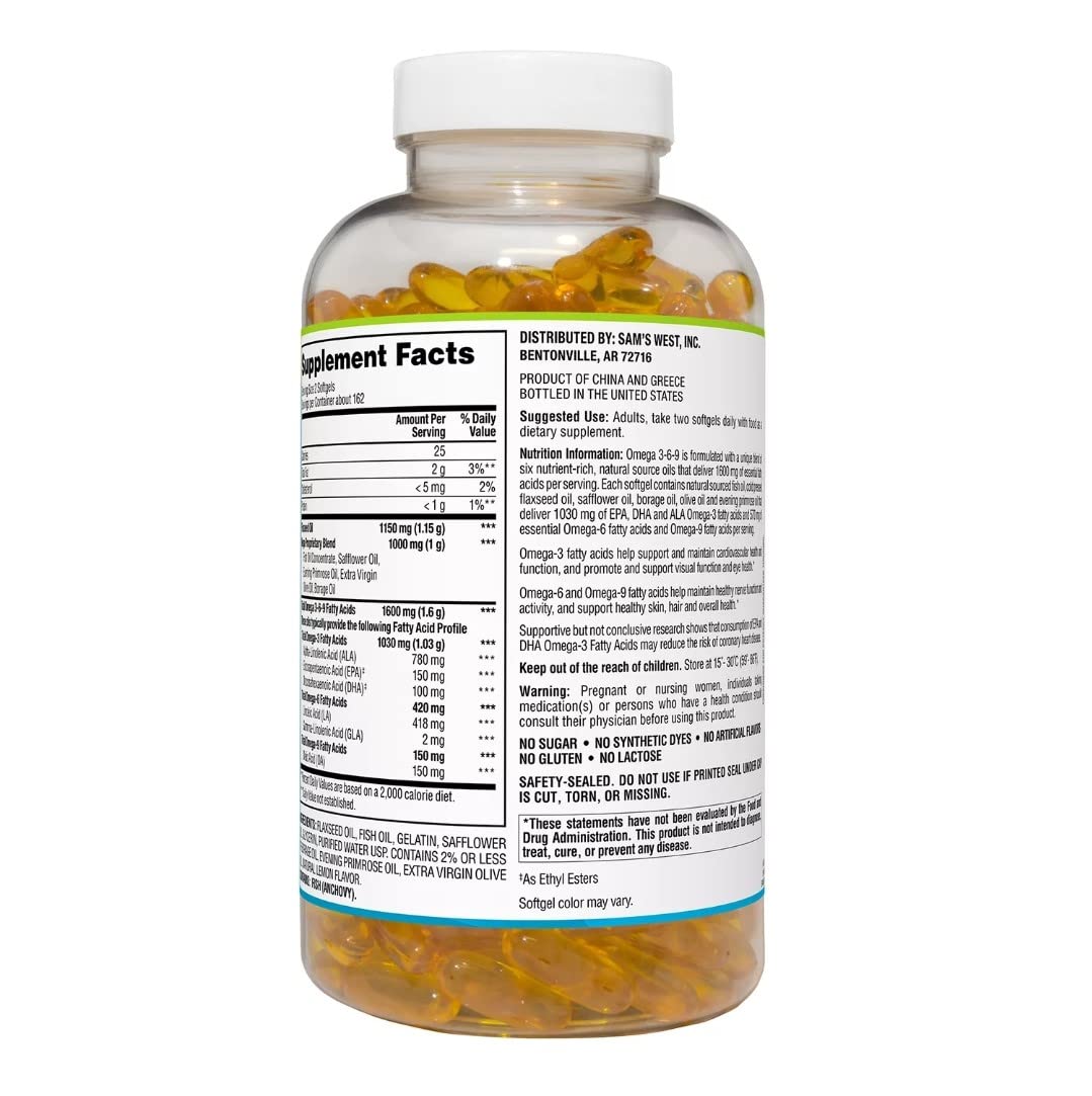 BeeQ Omega 3-6-9 Dietary Supplement Softgel 325 ct