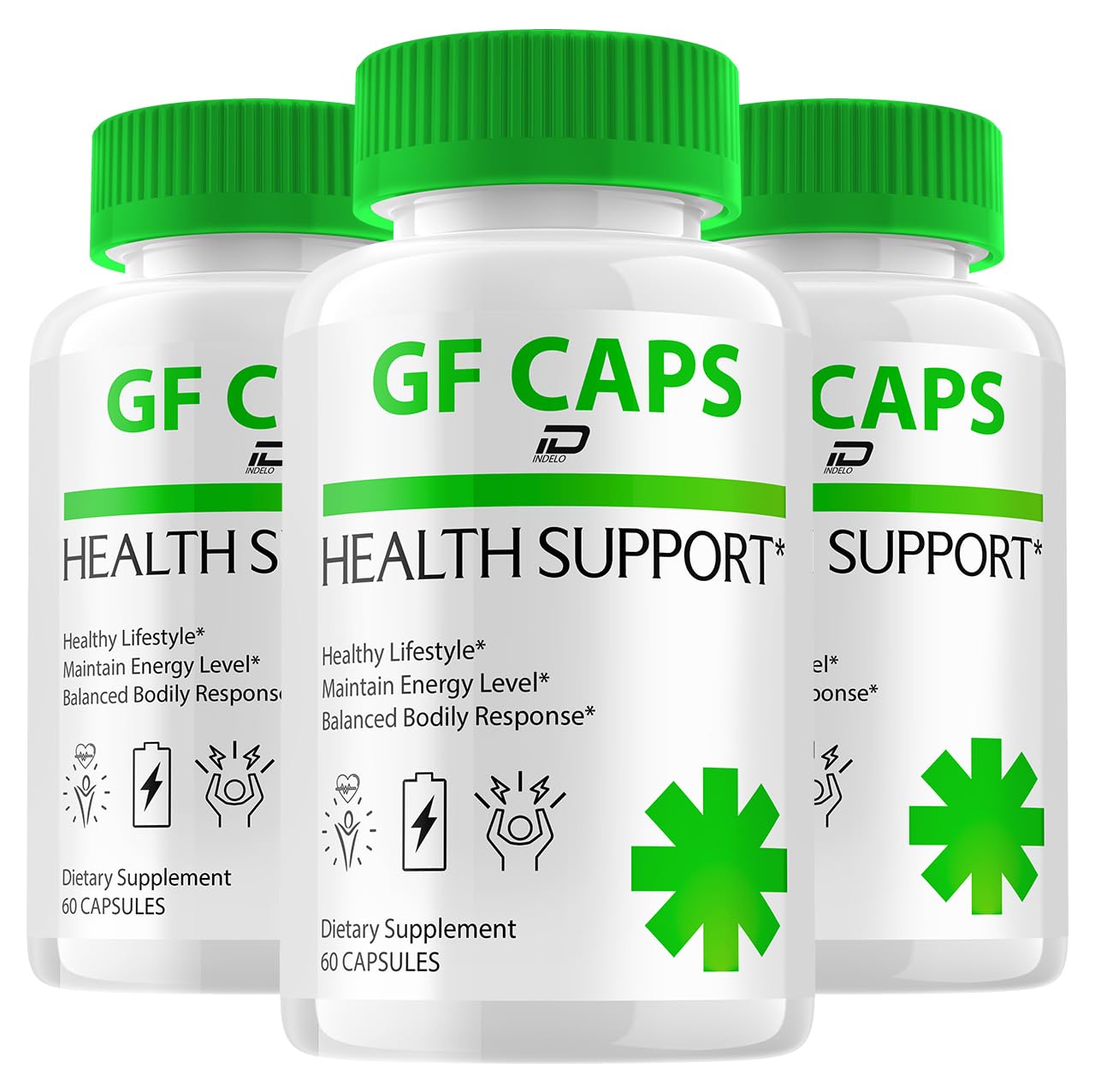 Indelo GFCaps Advanced Supplement, All Natural Formula to Maintain Healthy Levels, Maximum Strength, 180 Capsules