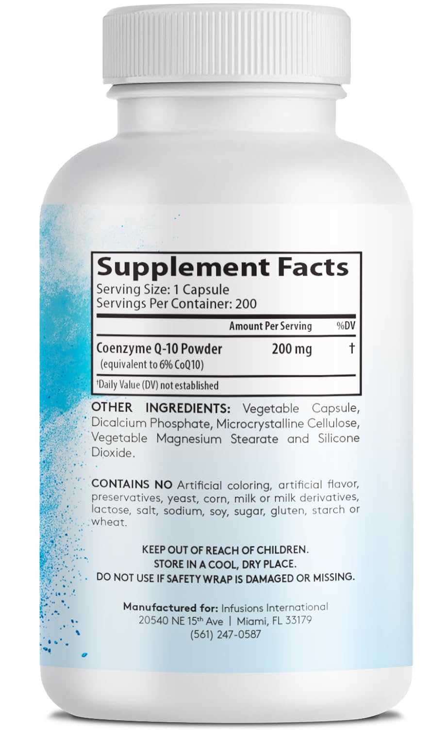 Infusions International Pure CoQ10 200mg Capsules, 200 Count