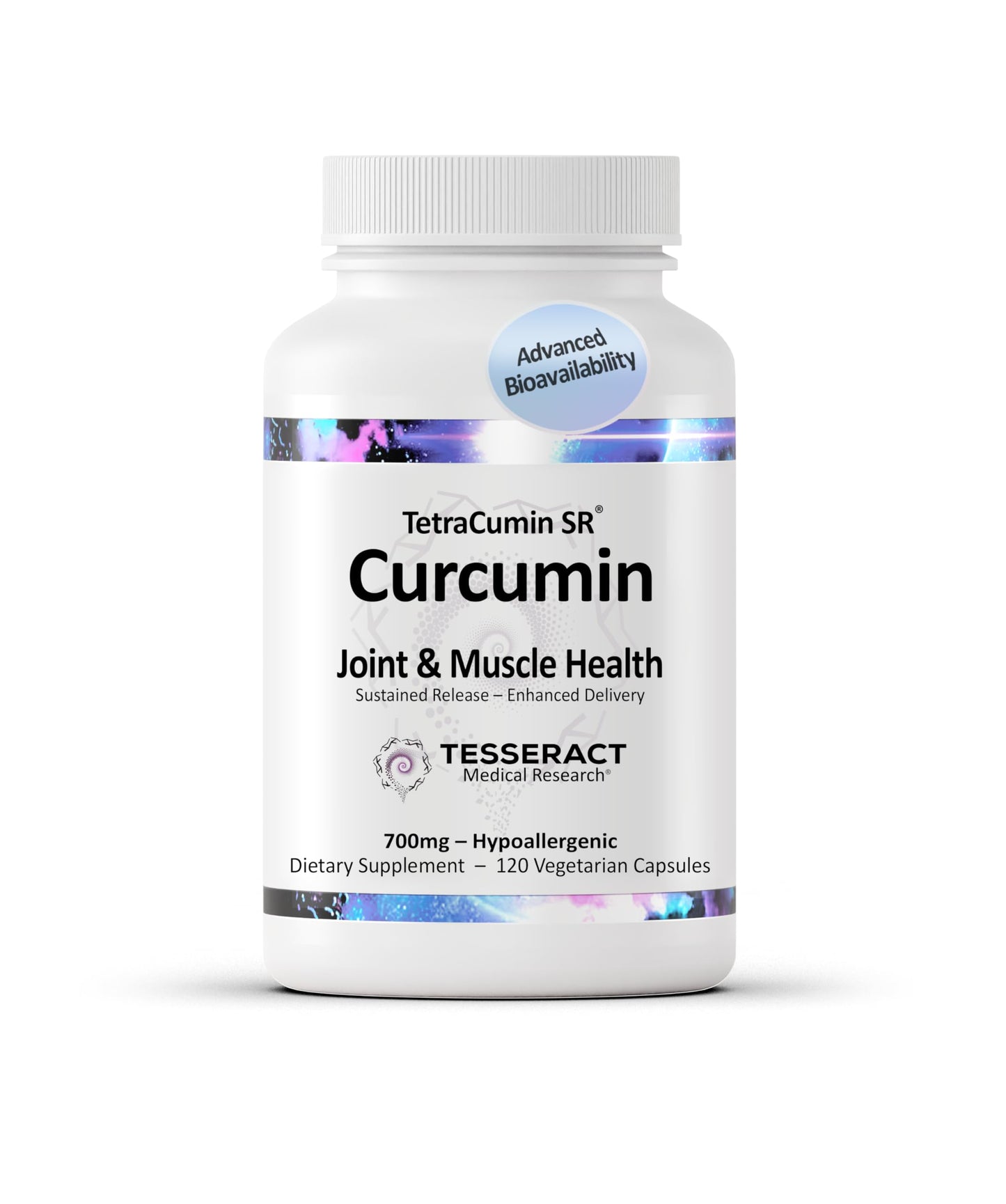 Tesseract Medical Research TetraCumin SR Turmeric Curcumin Supplement Capsules, 120 Count