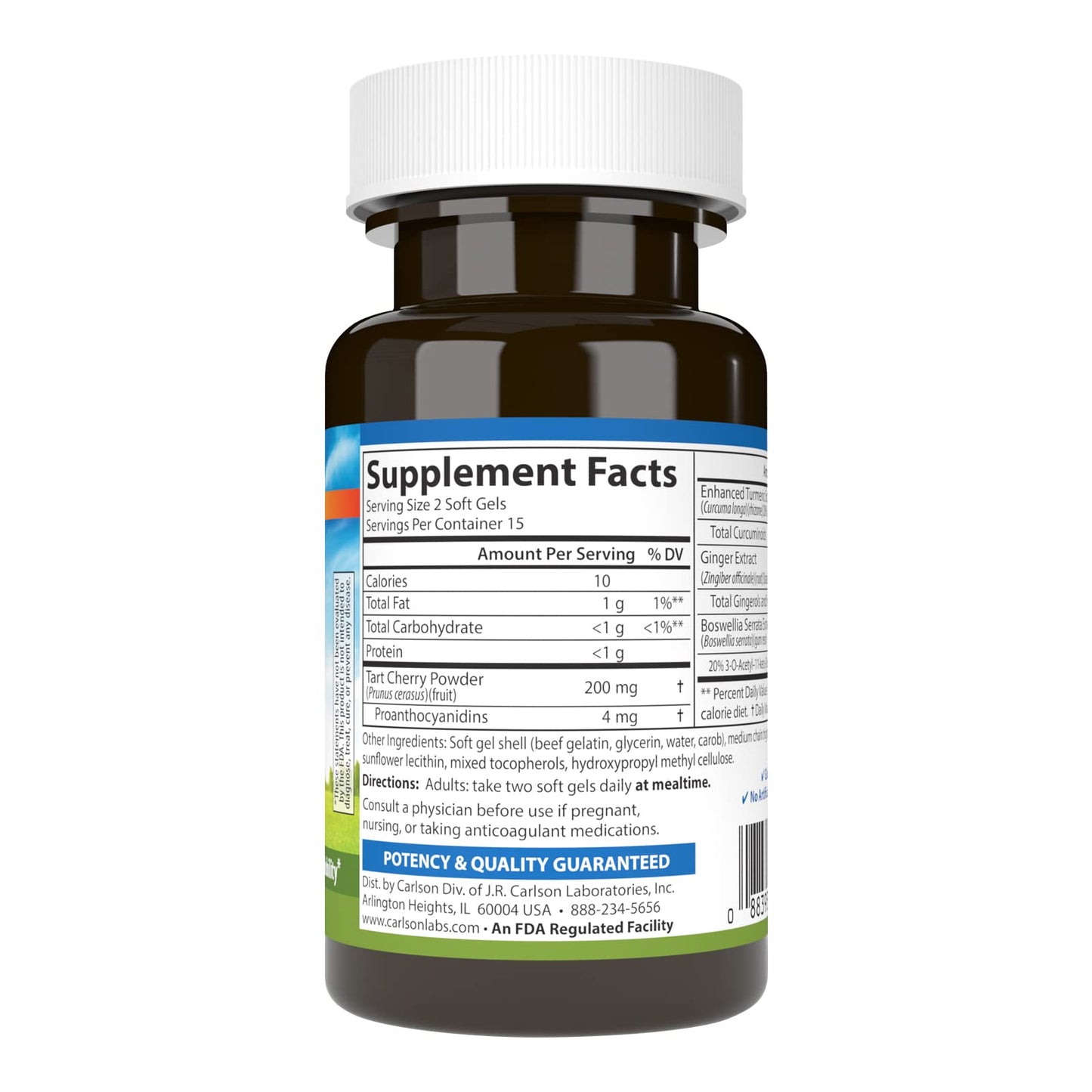 Carlson Enhanced Mobility Botanical Joint Support Boswellia Softgels 30 Count