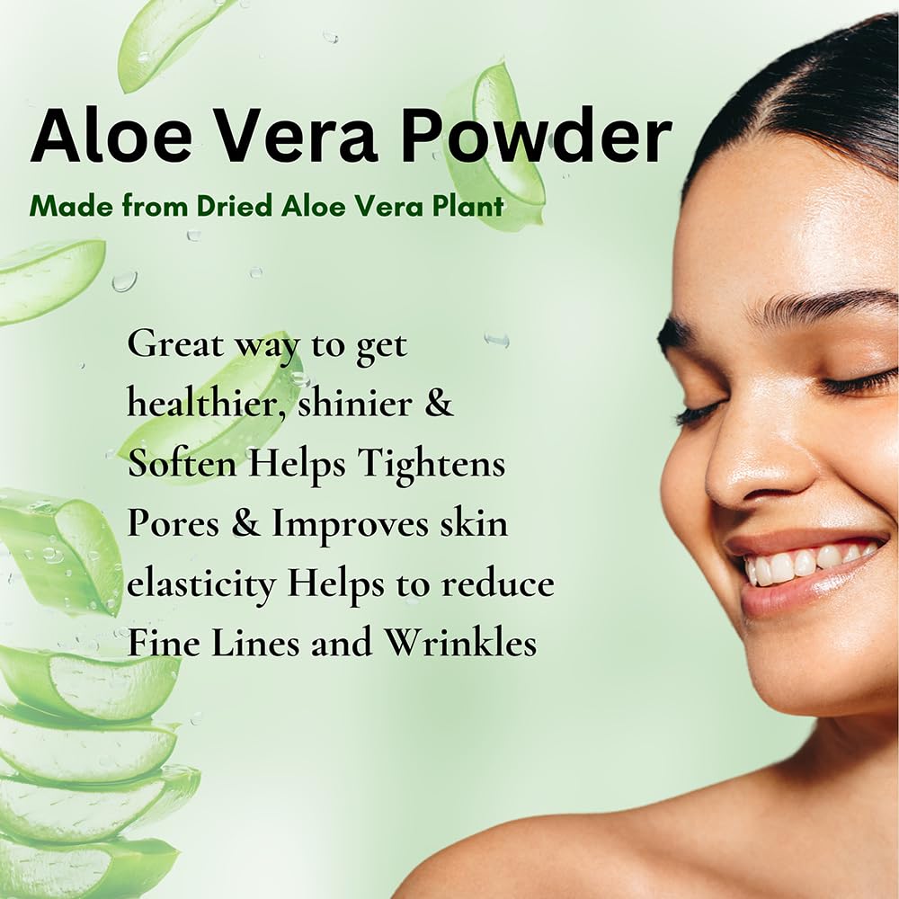 Hebhac Herbs Aloe Vera Powder Organic, 7.95 oz