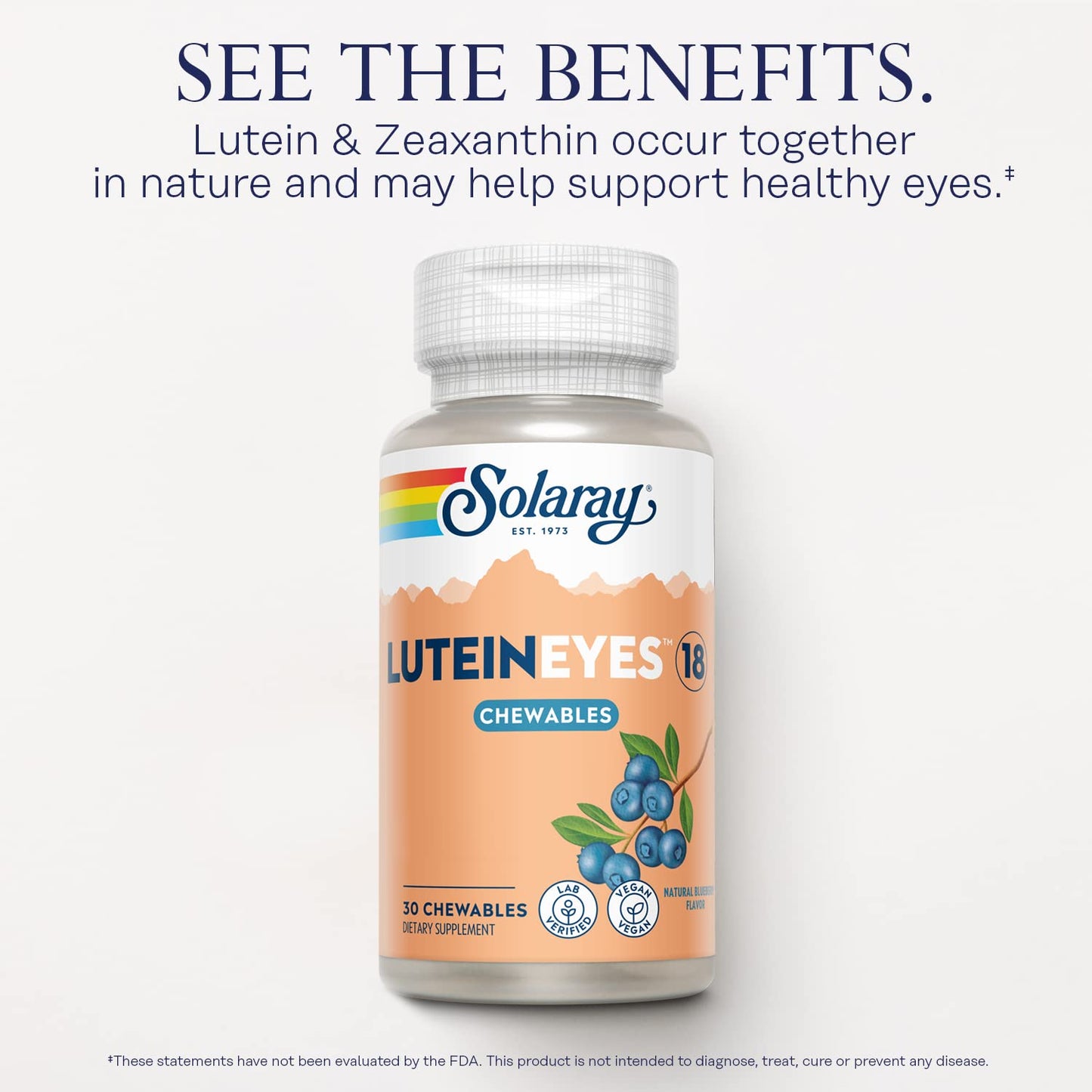 Solaray Lutein Eyes 18 Chewable 30 Count