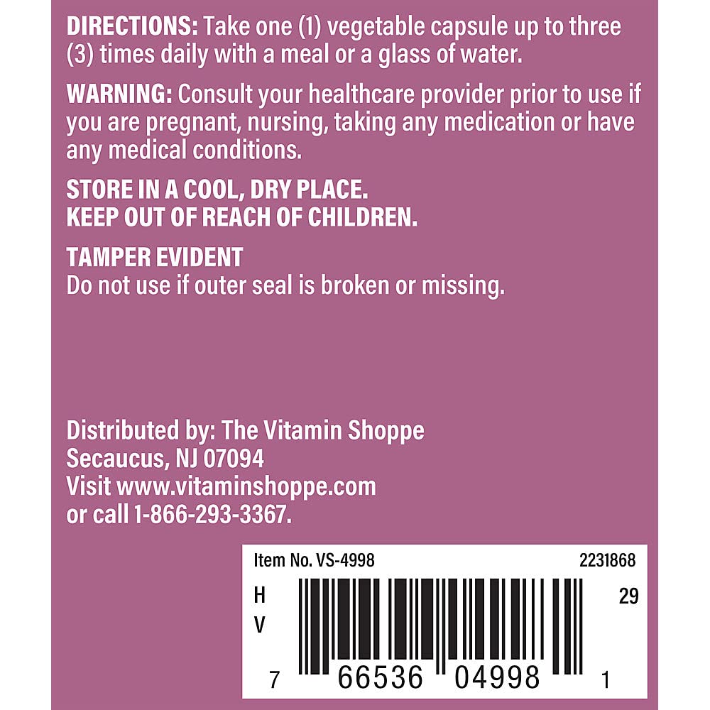 The Vitamin Shoppe Beet Root Nitric Oxide Superfood Vegetarian Capsules, 100 Capsules