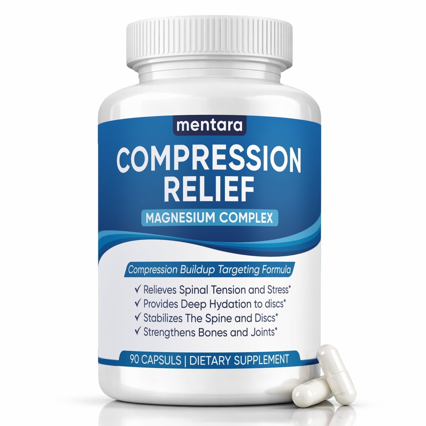 Awtse Mentara Compression Relief Magnesium Complex Capsules, 500 mg per serving, 90 Count