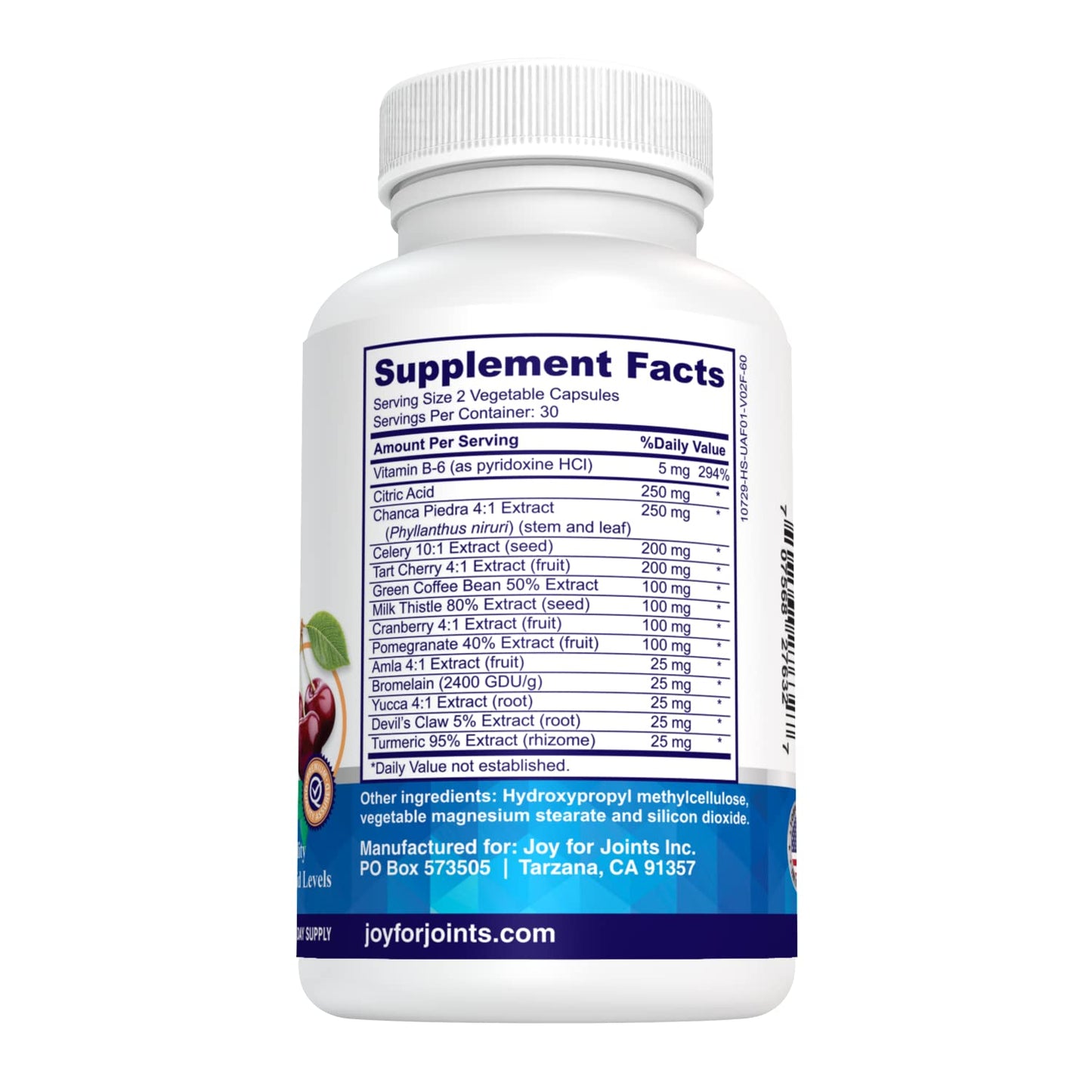 Vitality Span Uric Acid Support Supplement, 60 Vegetarian Capsules