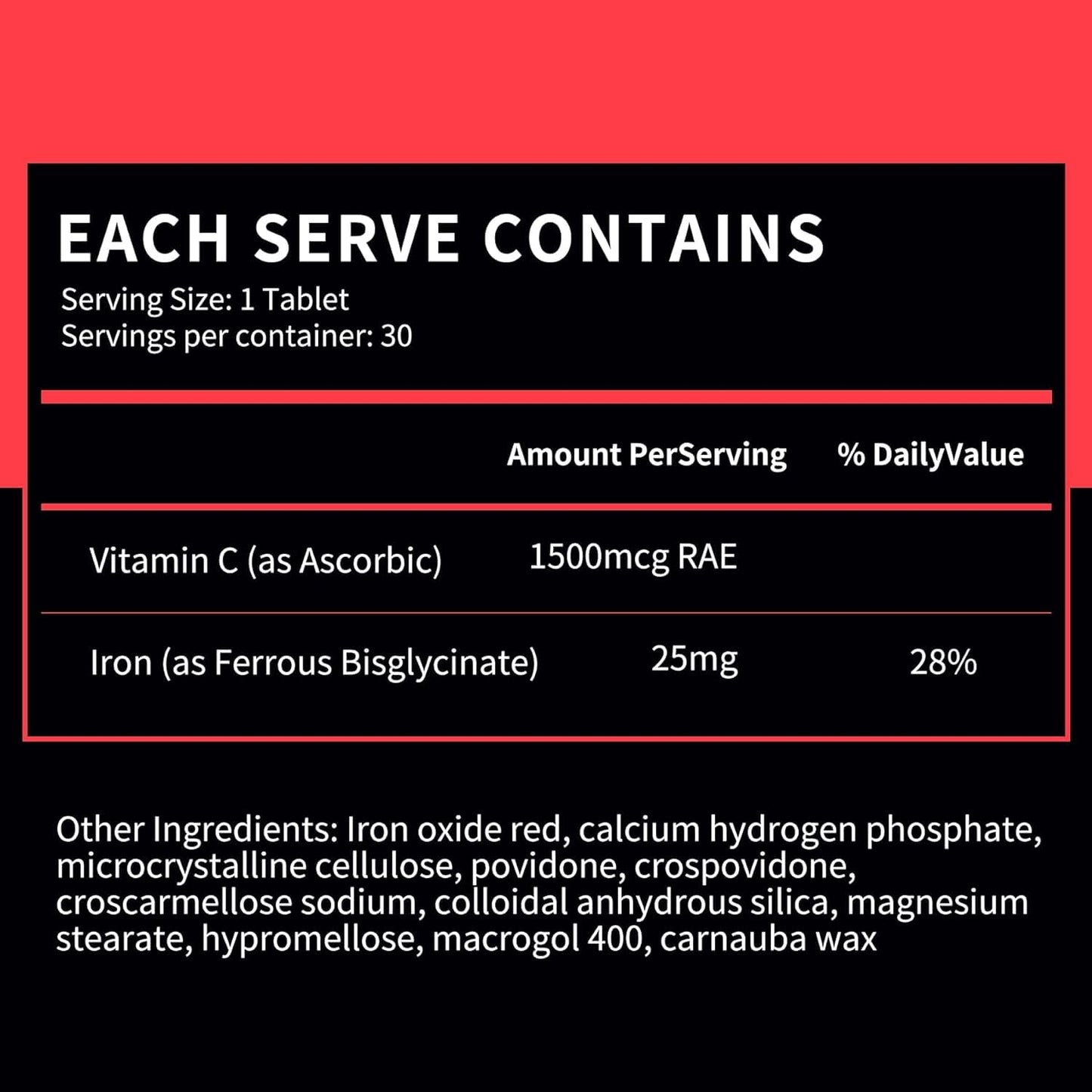 BNHealthy Iron & Vitamin C Tablets 120
