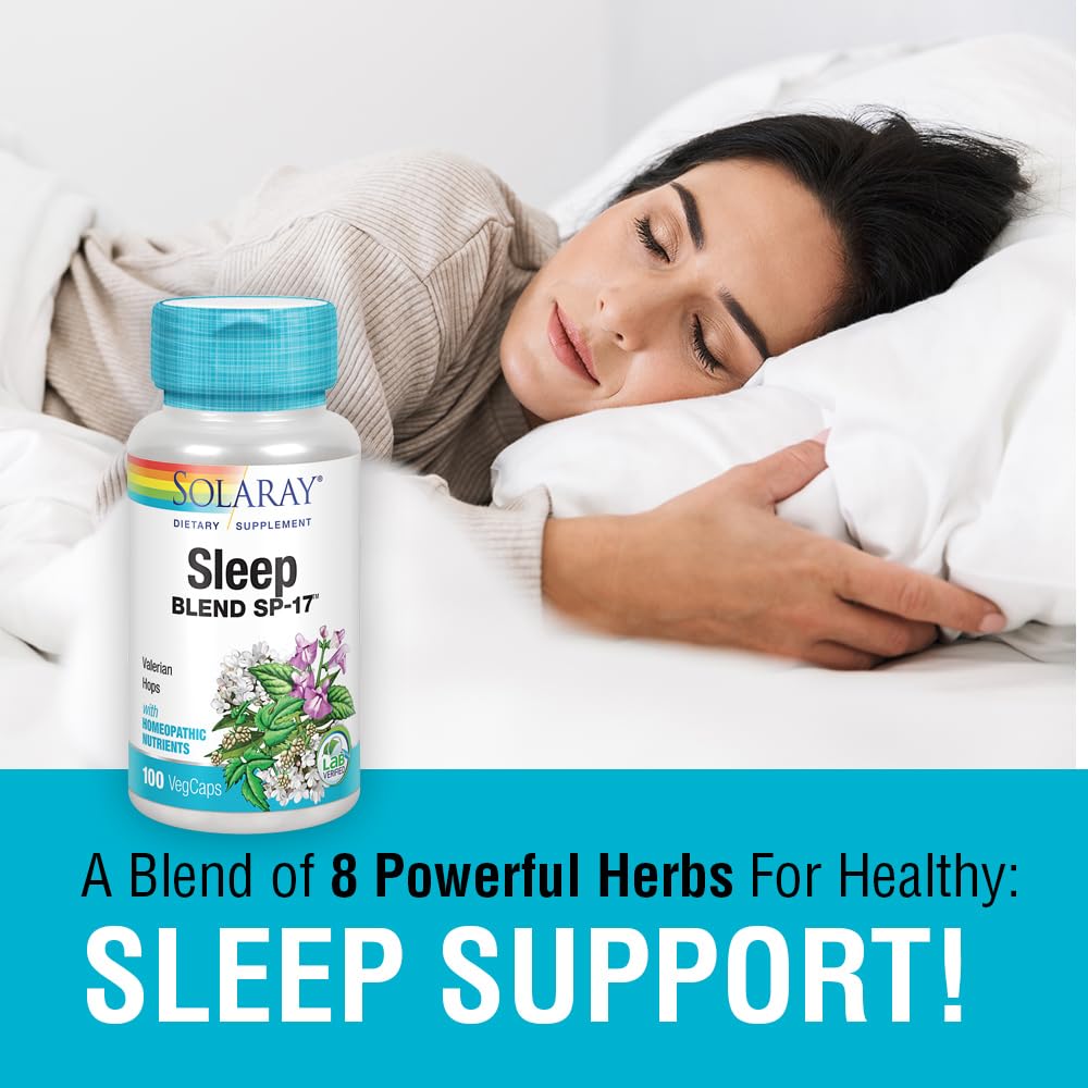 SOLARAY Sleep Blend SP-17 Veg Caps, 100 Count
