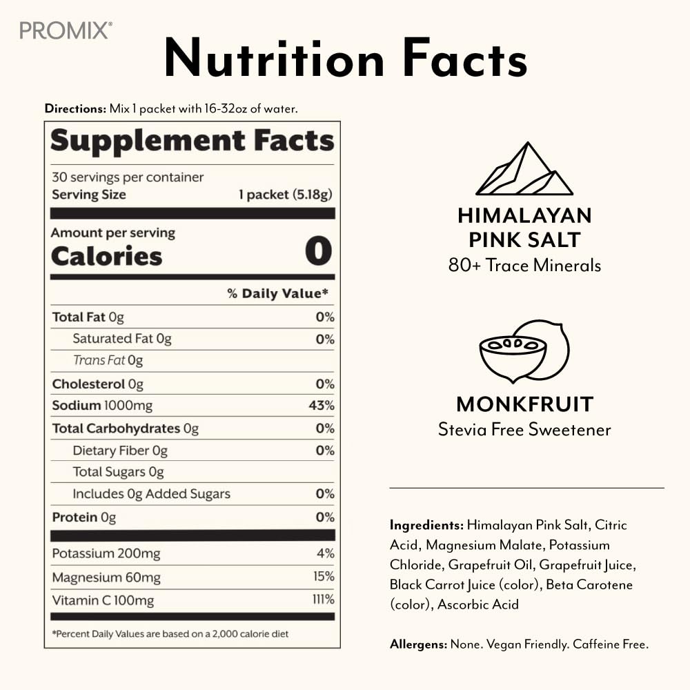 ProMix Nutrition Electrolyte Powder Packets 30 Count