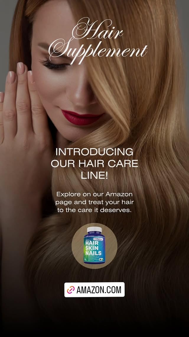 VitaMed Hair, Skin & Nails Biotin 5000 mcg, Collagen, OptiMSM, Keratin, Hyaluronic Acid & Silica 180 Tablets