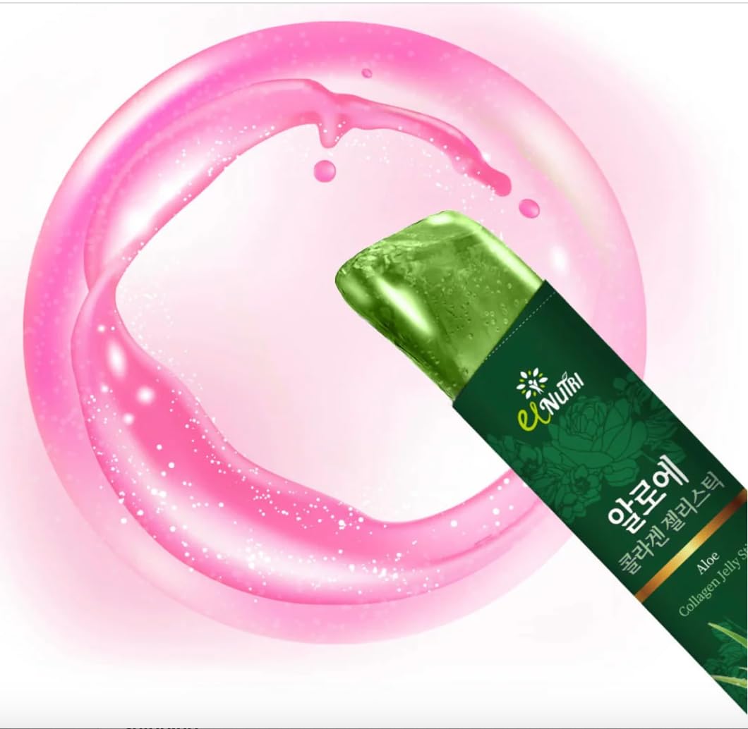 Generic ELNUTRI Aloe Collagen Jelly Aloe Grape Apple Beauty Skin Hair Nails Vitamin Mineral Softgels 30