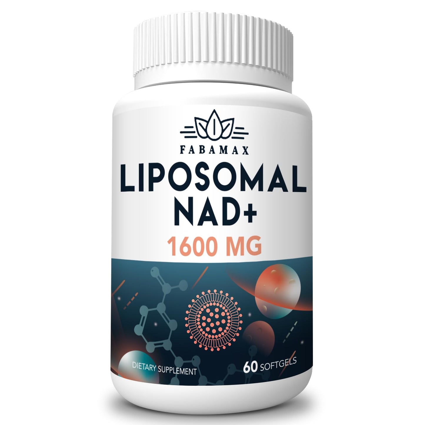 Fabamax Liposomal NAD+ Supplement 1600 mg, 60 Softgels