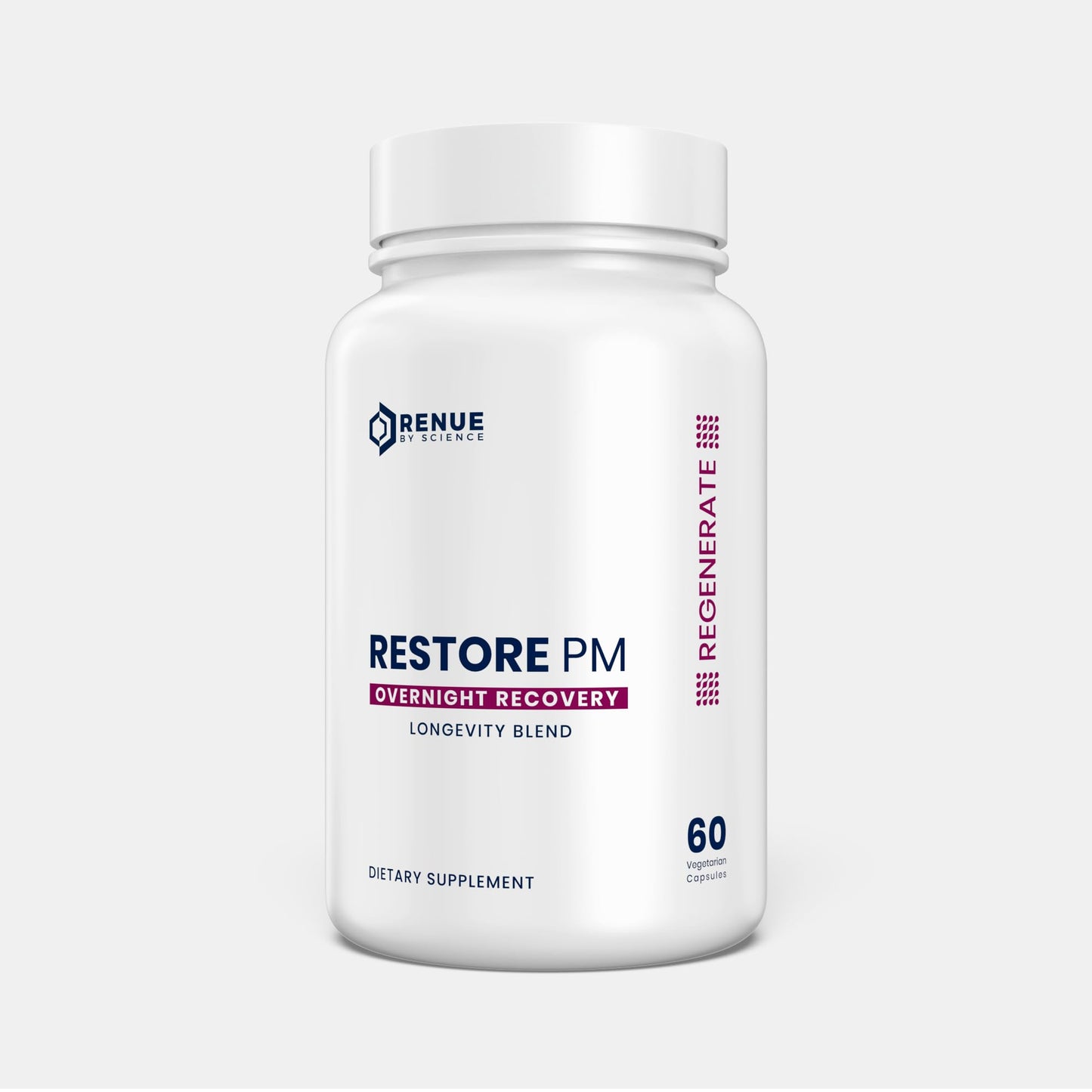 Renue By Science Restore PM Liposomal Melatonin GABA Supplements Capsules 60 Count