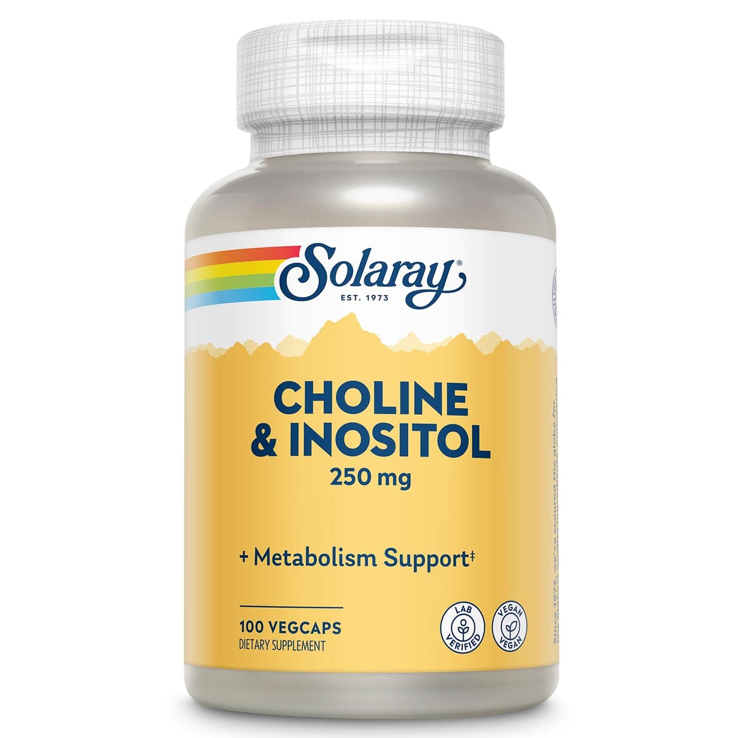SOLARAY Choline & Inositol 250 mg VegCaps 200 Count