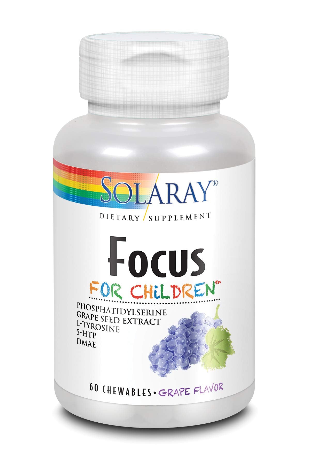 SOLARAY Kids Focus Chewables with Phosphatidylserine, 60 Count