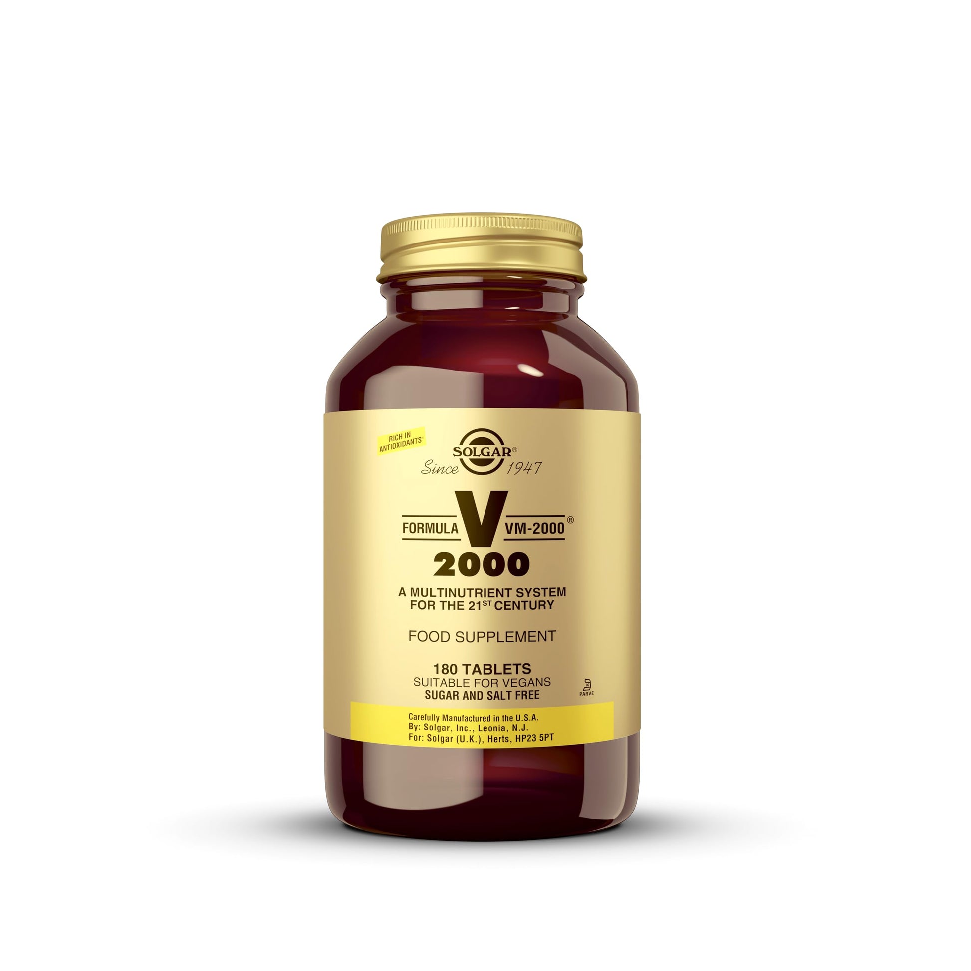 Solgar Formula VM-2000 (Multinutrient System) Tablets 180 Count